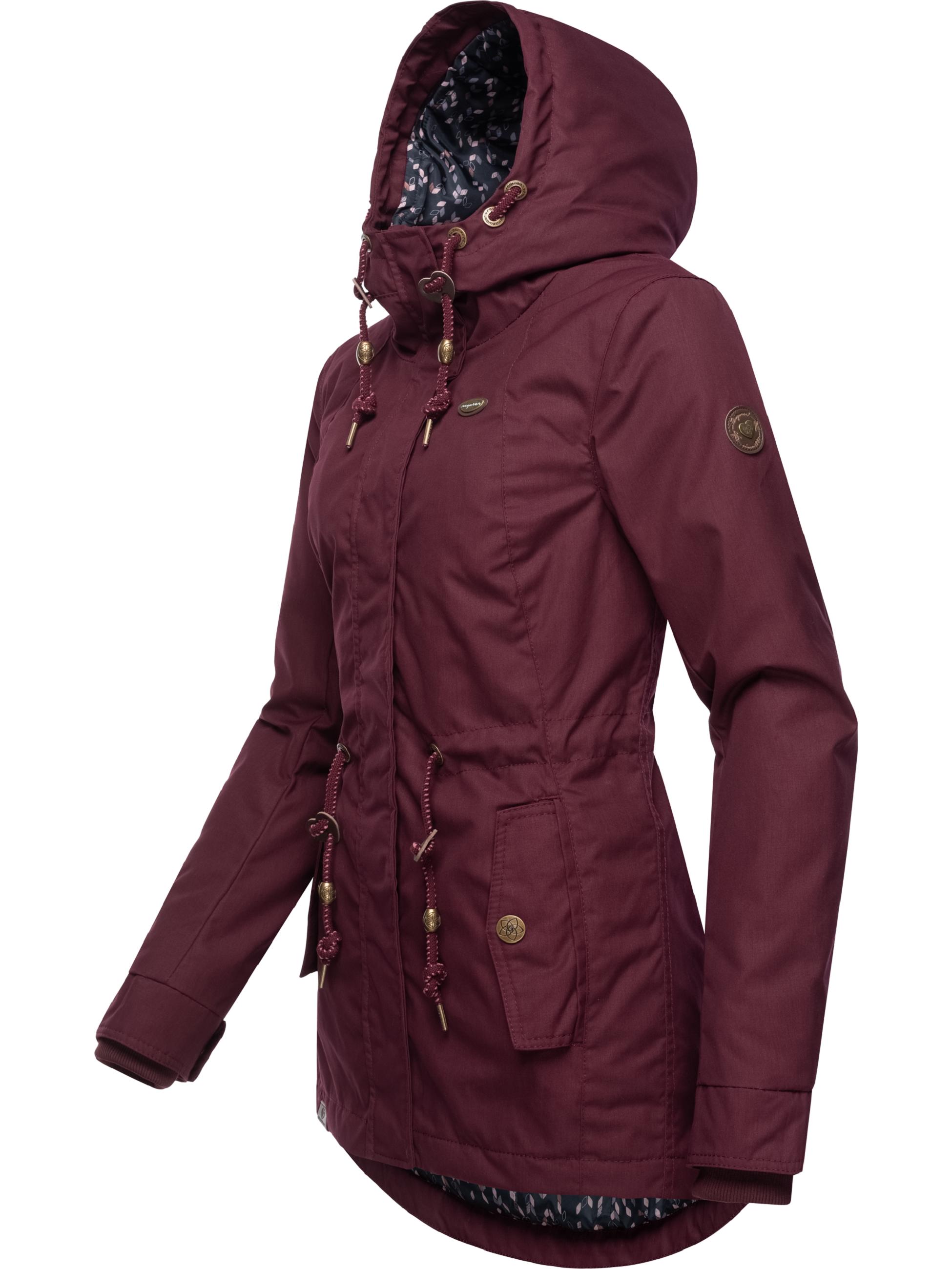 Winterparka mit Kapuze "Monadis Black Label" Wine Red22