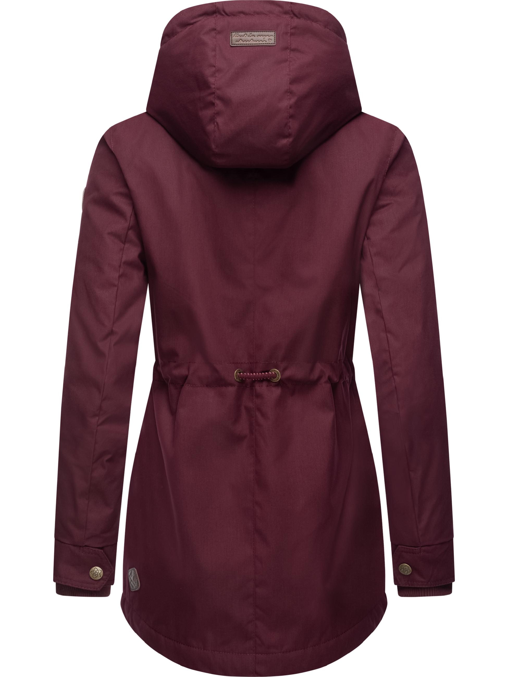 Winterparka mit Kapuze "Monadis Black Label" Wine Red22