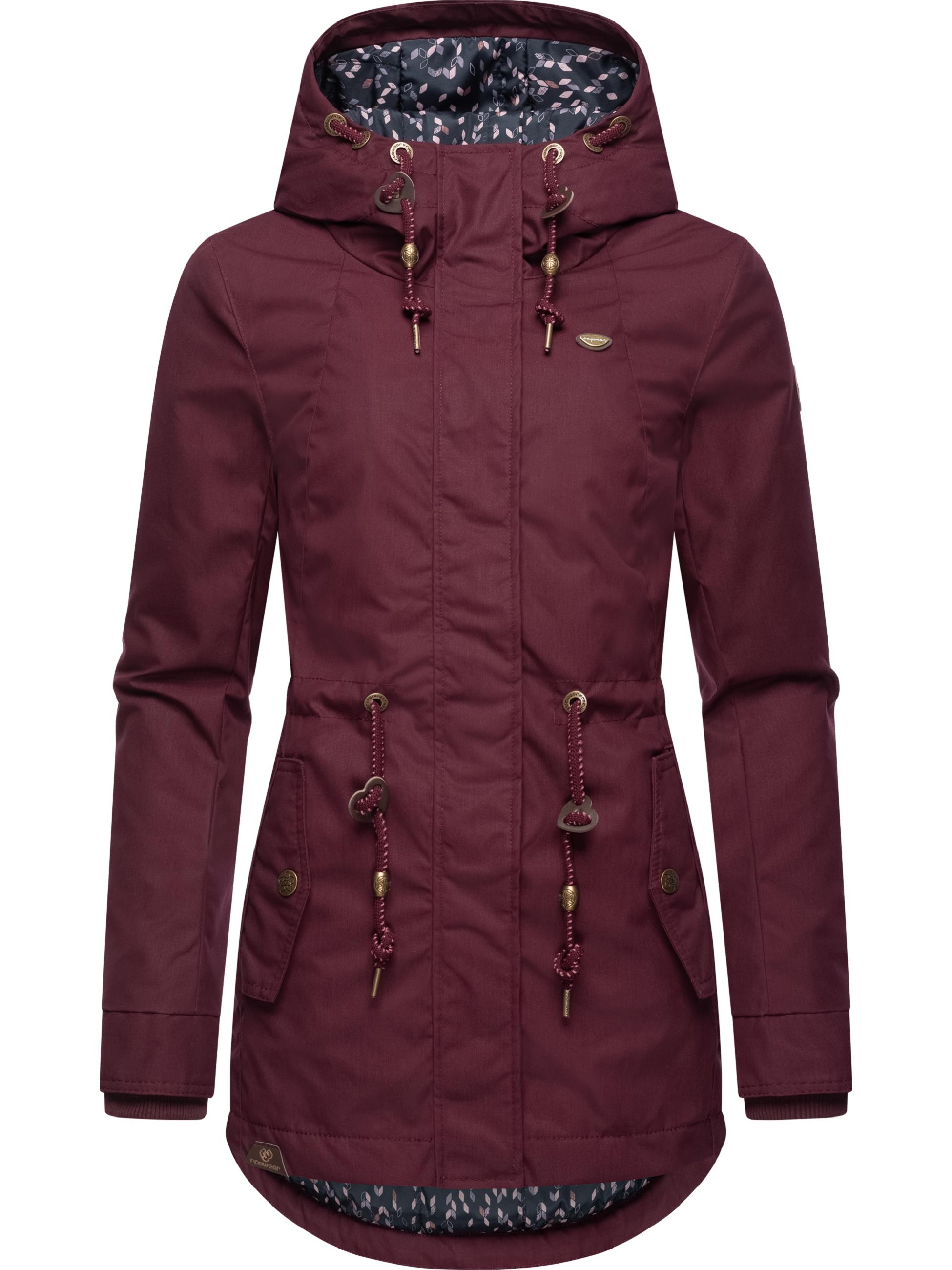 Winterparka mit Kapuze "Monadis Black Label" Wine Red22