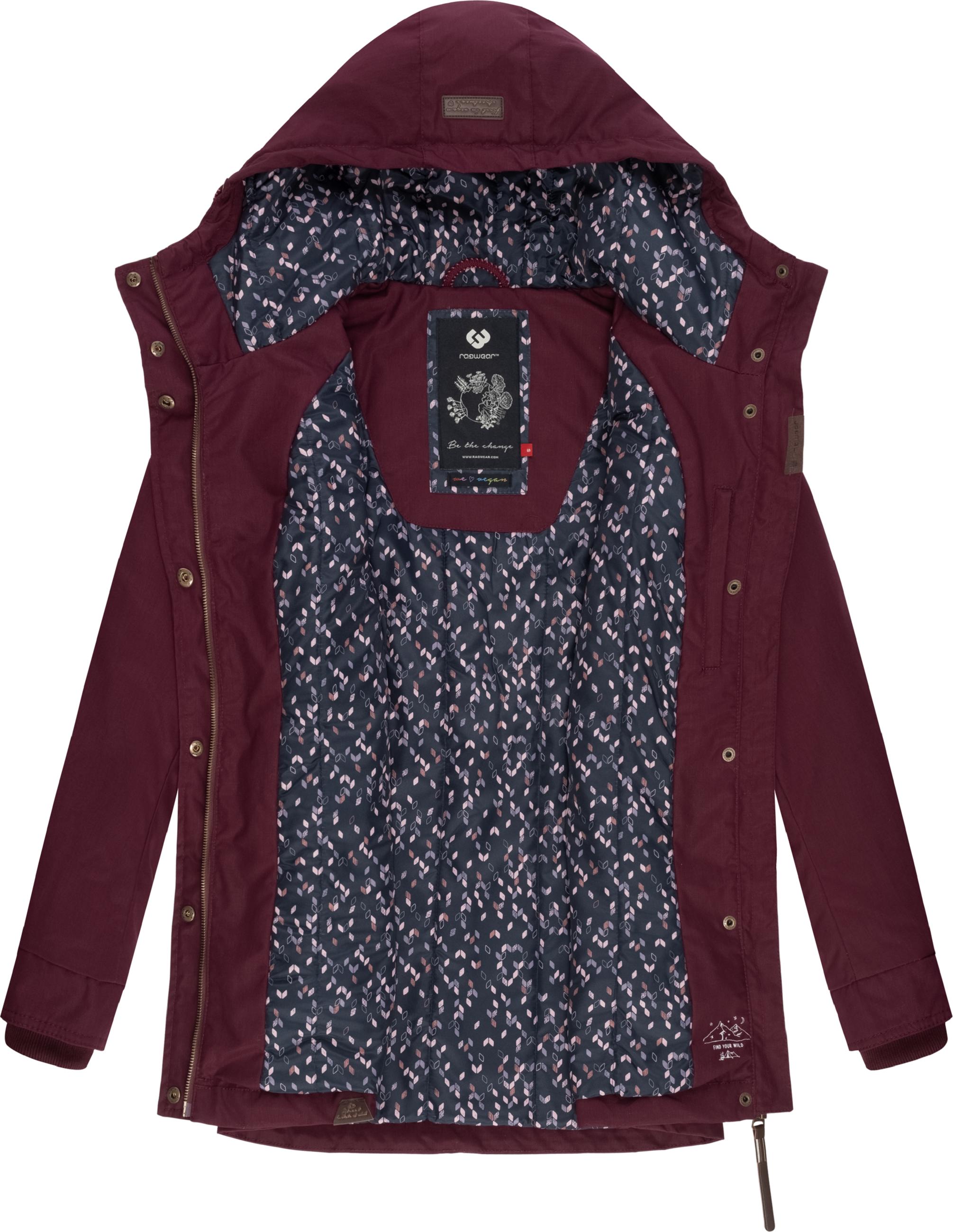 Winterparka mit Kapuze "Monadis Black Label" Wine Red22