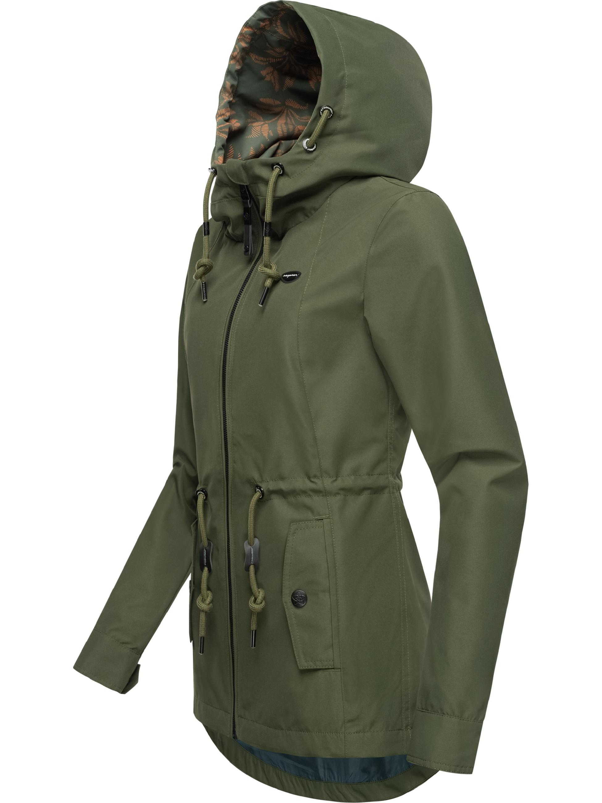 Wasserdichte Übergangsjacke mit Kapuze "Monadis" Dark Olive24