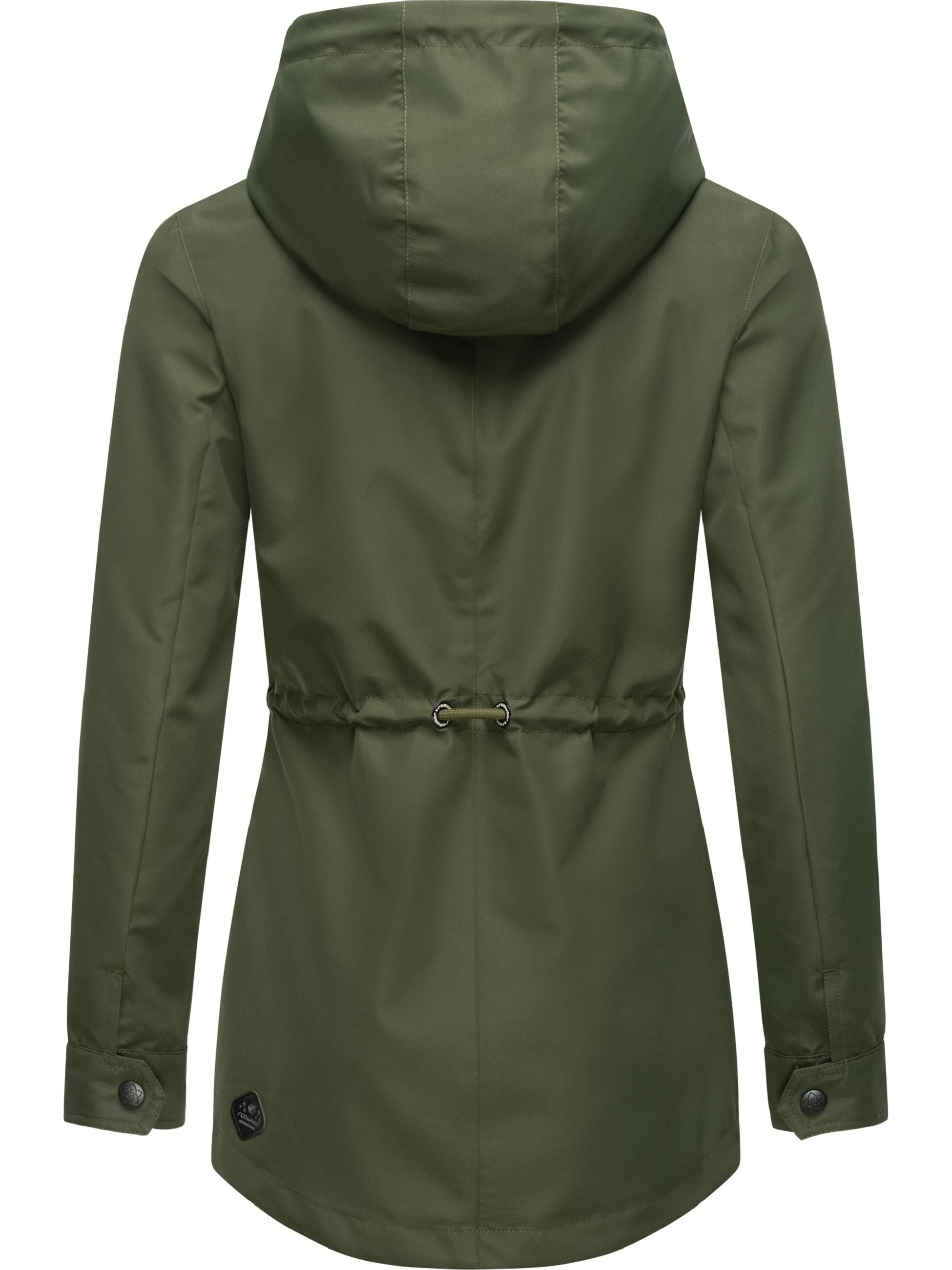 Wasserdichte Übergangsjacke mit Kapuze "Monadis" Dark Olive24