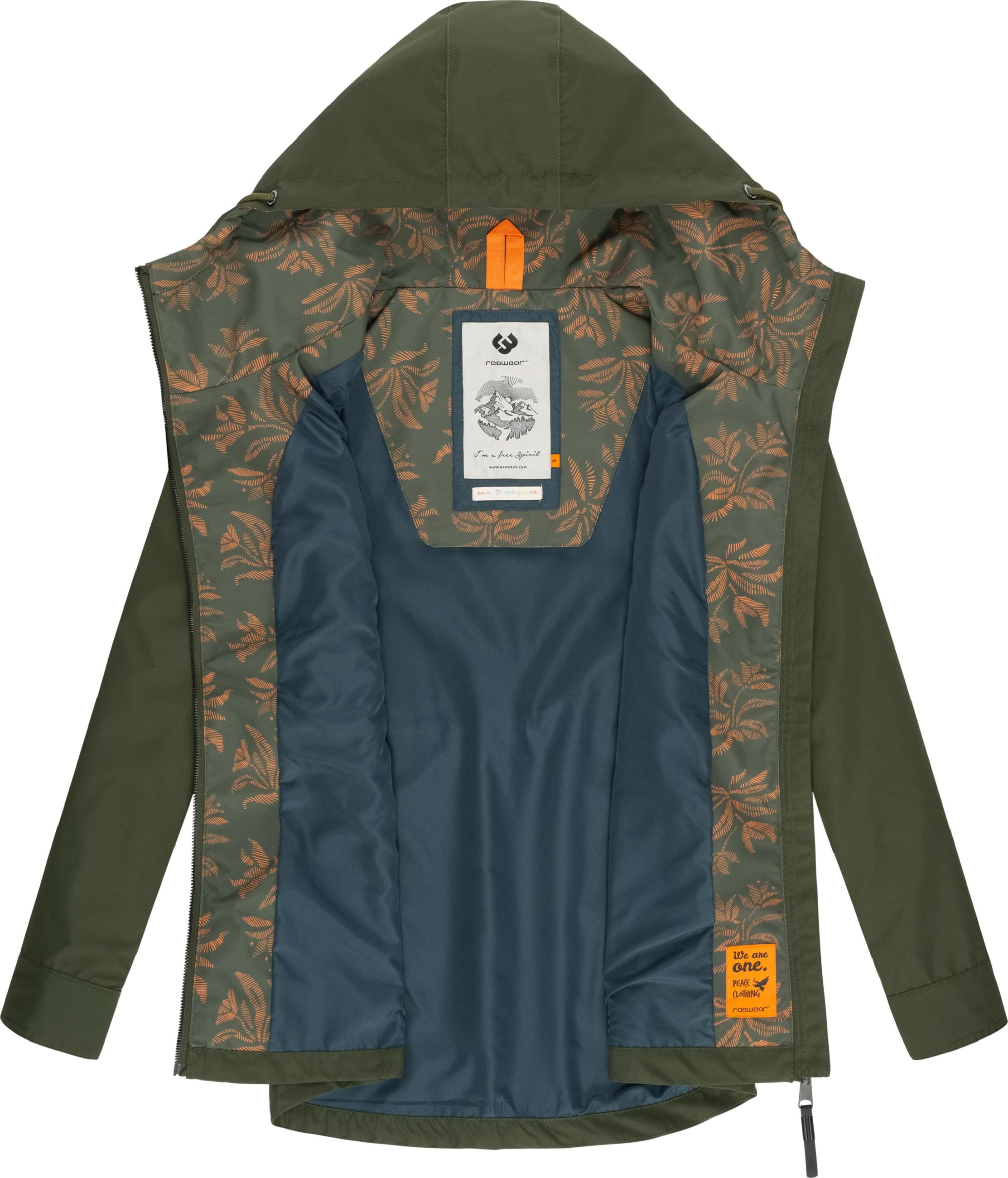 Wasserdichte Übergangsjacke mit Kapuze "Monadis" Dark Olive24