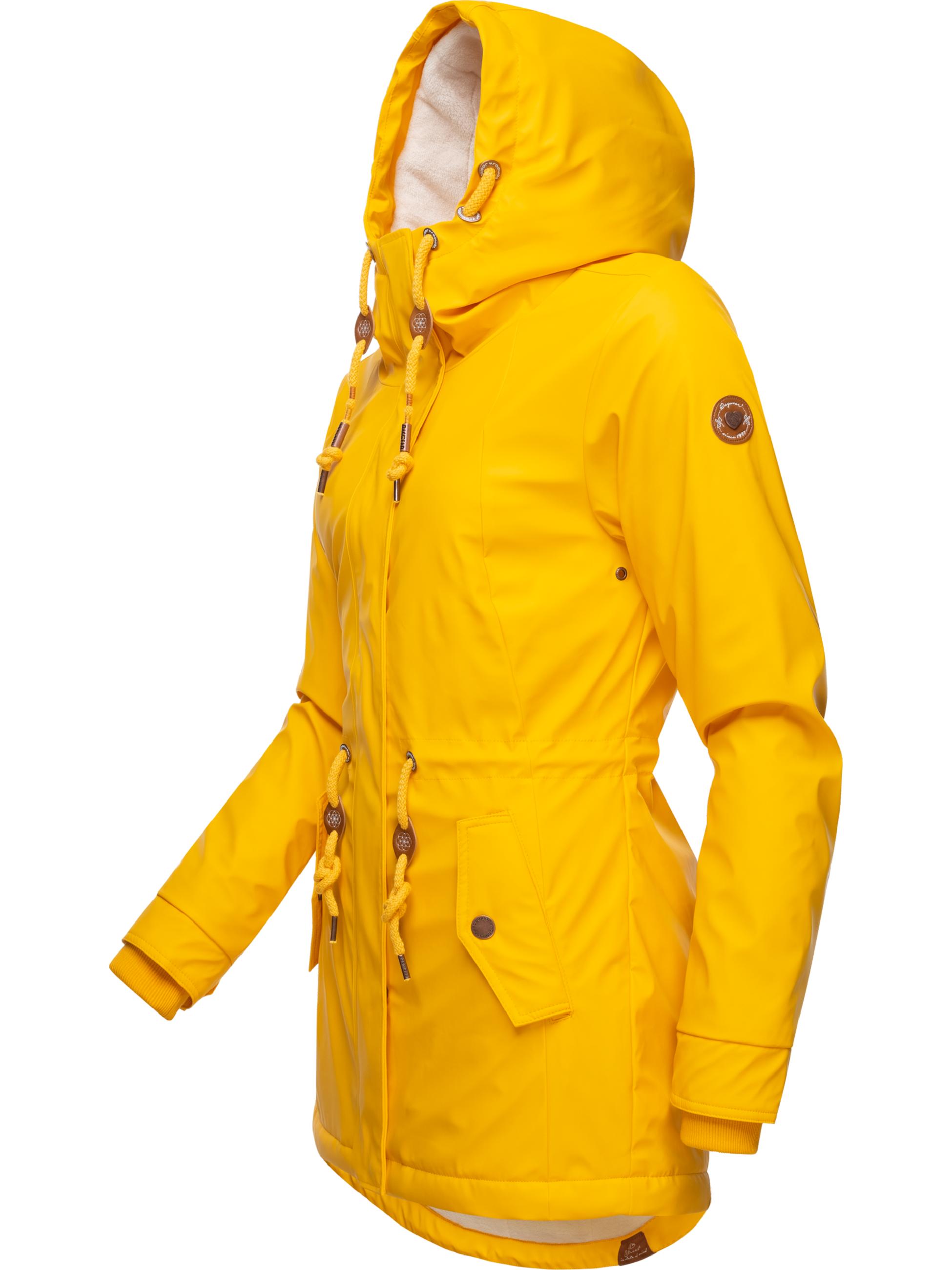 Gefütterter Regenmantel mit Kapuze "Monadis Rainy Intl." Yellow22