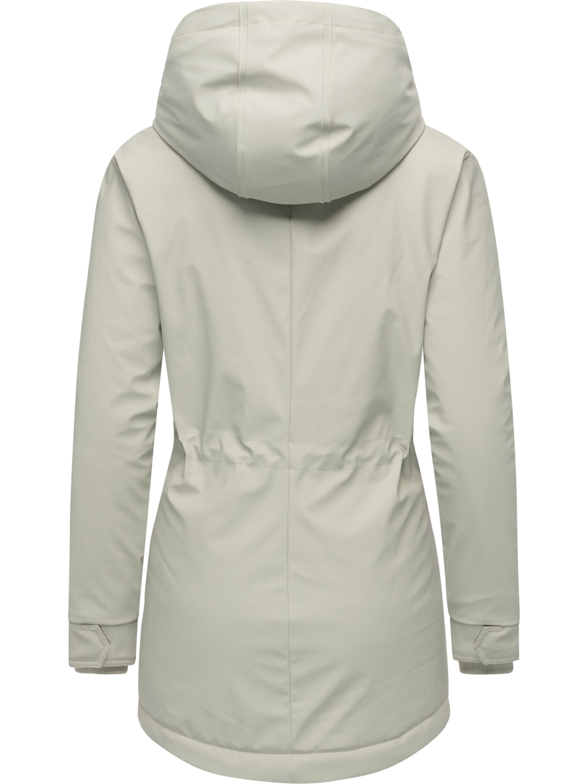 Gefütterte wasserdichte Übergangsjacke mit Kapuze Monadis Rainy Warm Bone