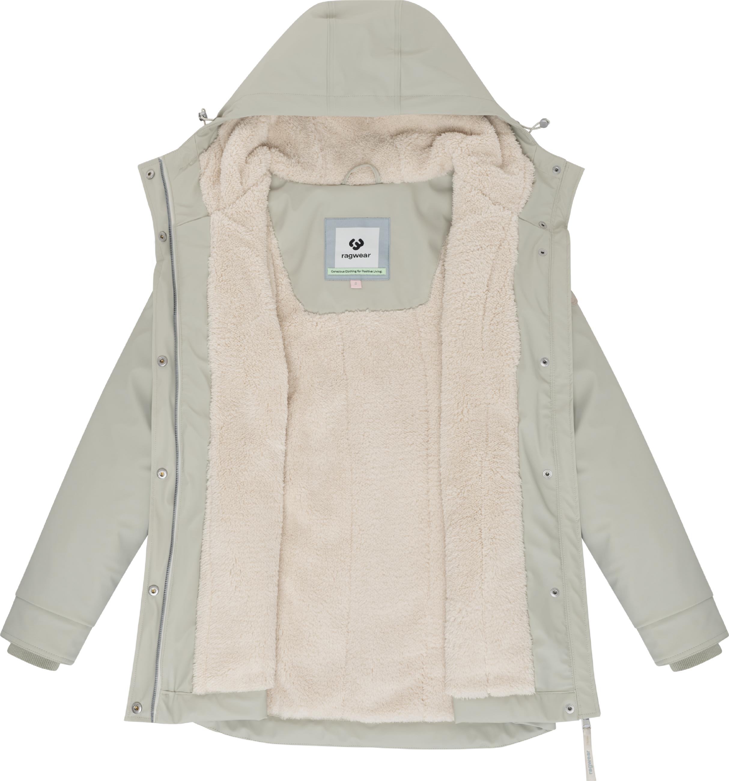 Gefütterte wasserdichte Übergangsjacke mit Kapuze Monadis Rainy Warm Bone