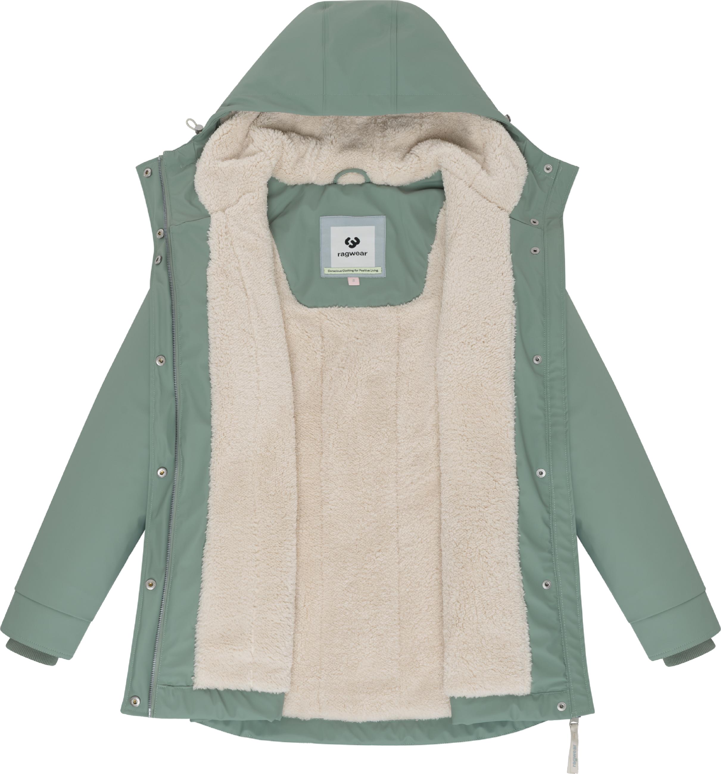 Wasserdichte Winterjacke mit Kapuze "Monadis Rainy Warm" Dusty Green