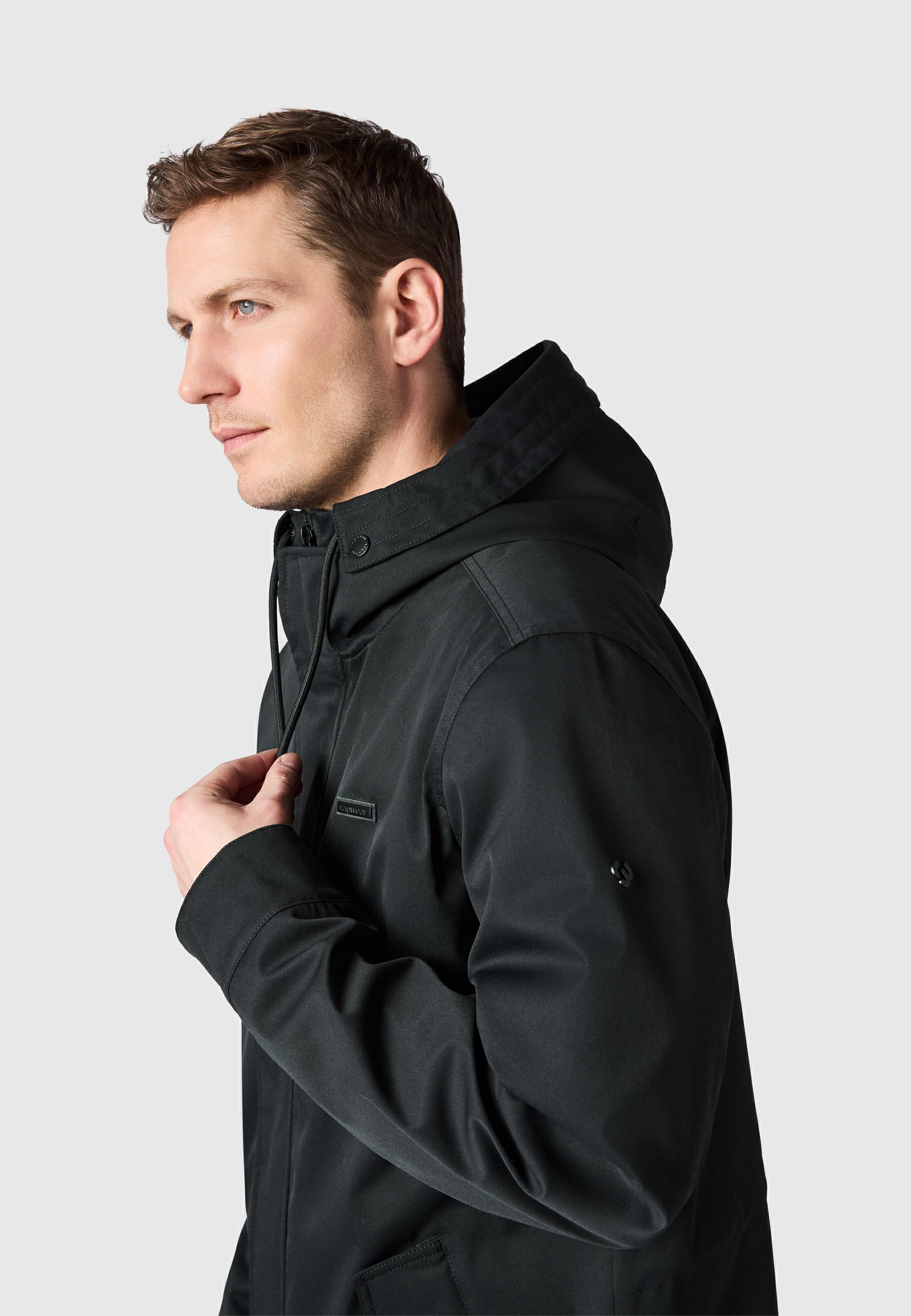 Funktionsmantel mit Kapuze "Mr Smithem Twill YOUMODO" Black