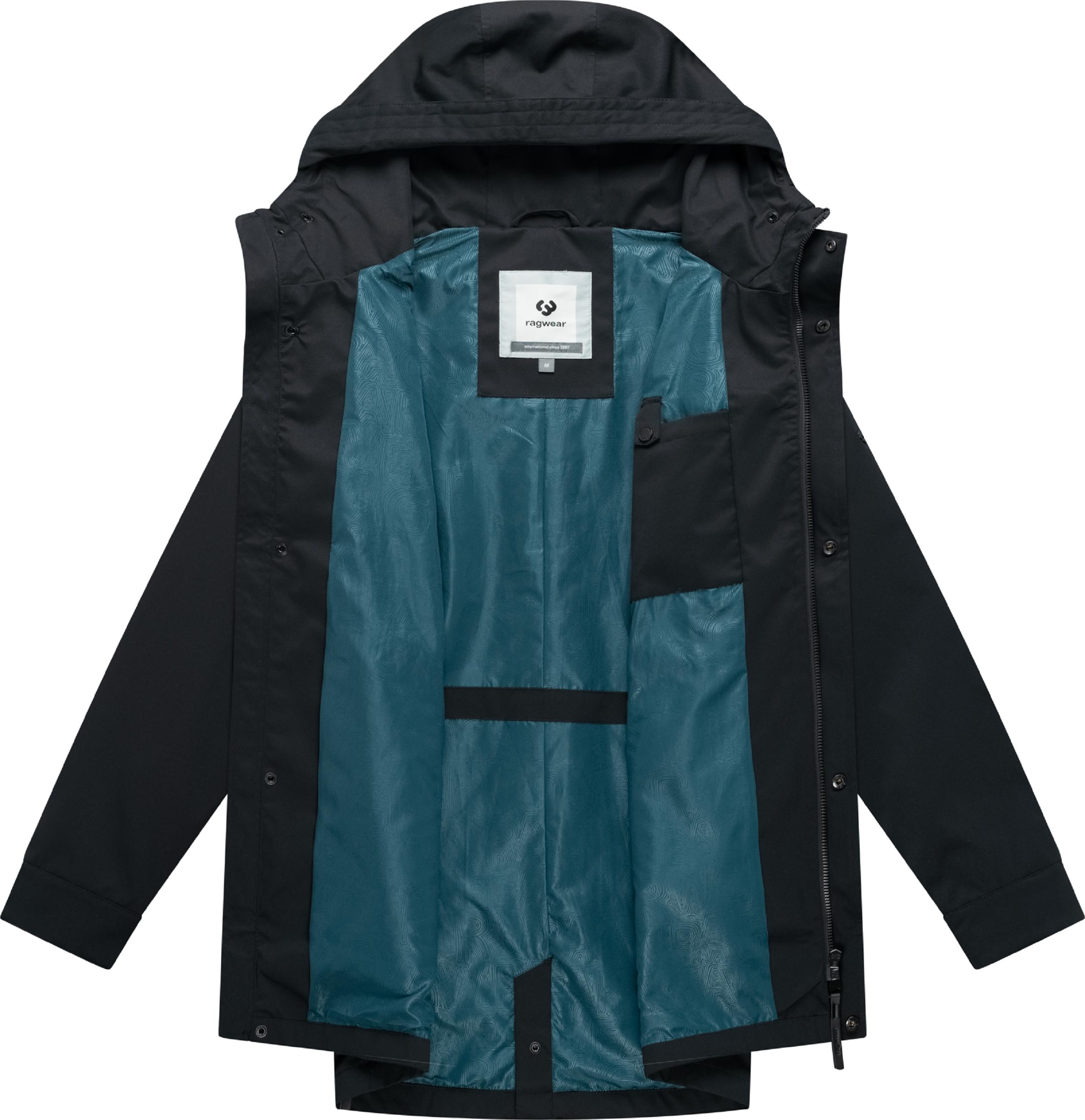 Funktionsmantel mit Kapuze "Mr Smithem Twill YOUMODO" Black