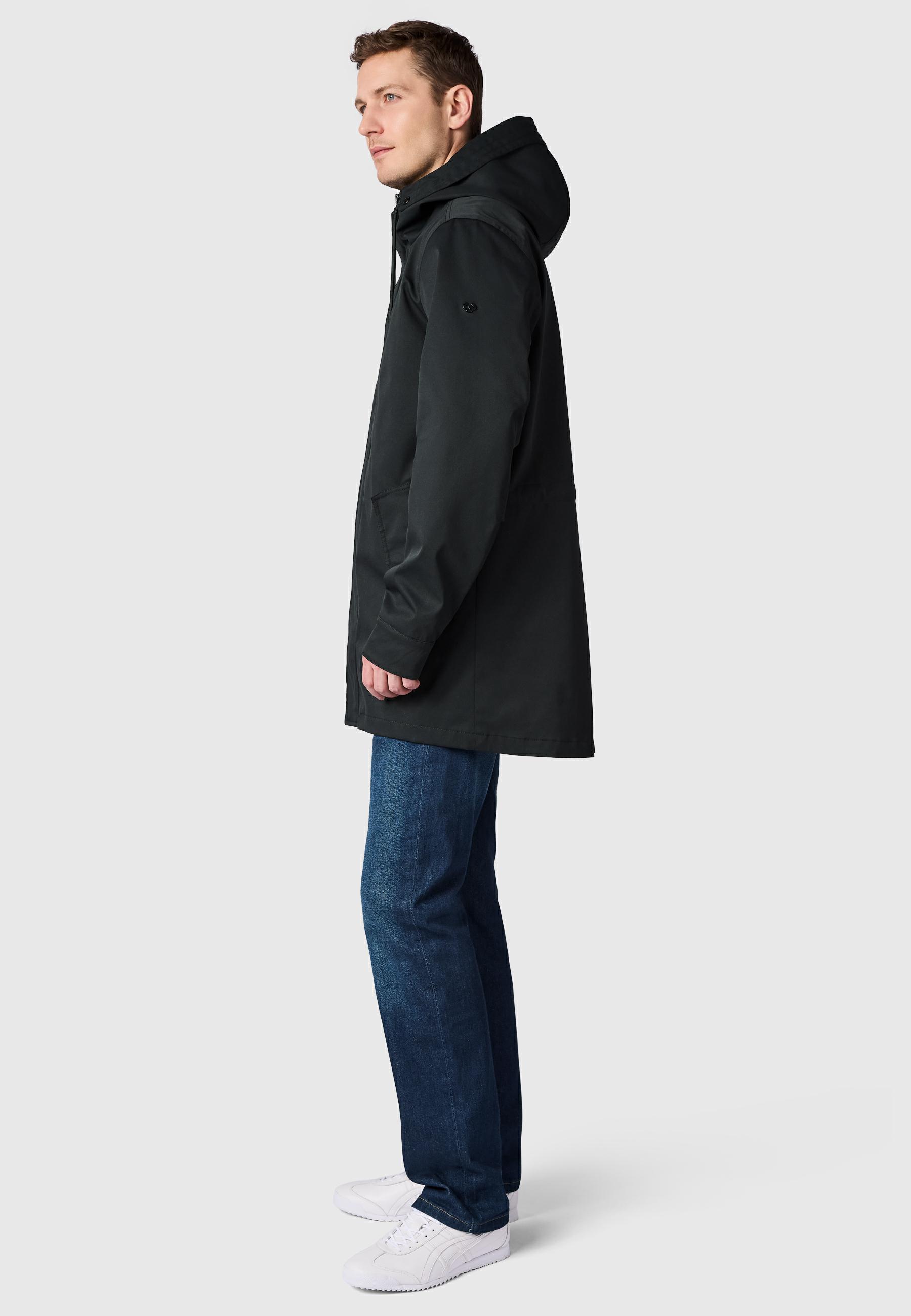 Funktionsmantel mit Kapuze "Mr Smithem Twill YOUMODO" Black