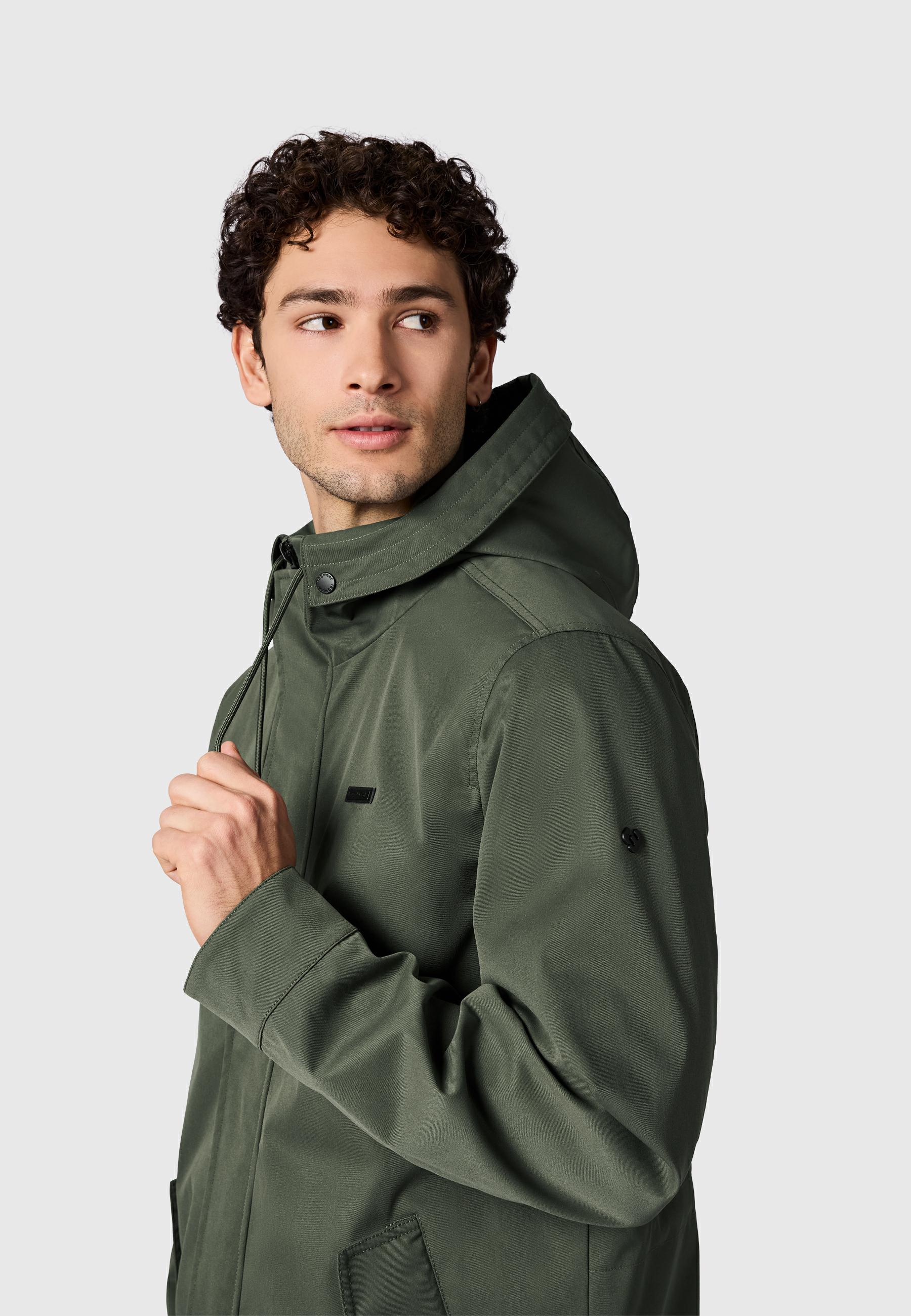 Funktionsmantel mit Kapuze "Mr Smithem Twill YOUMODO" Dark Olive