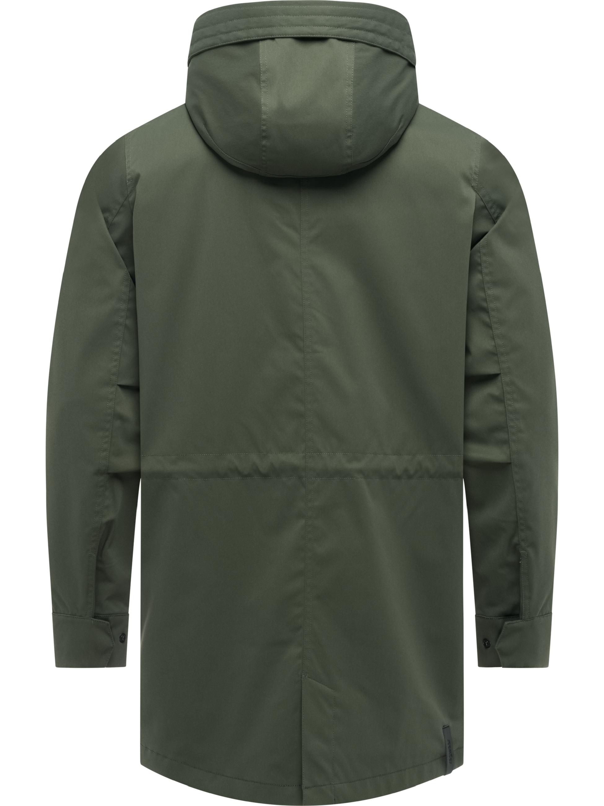 Funktionsmantel mit Kapuze "Mr Smithem Twill YOUMODO" Dark Olive