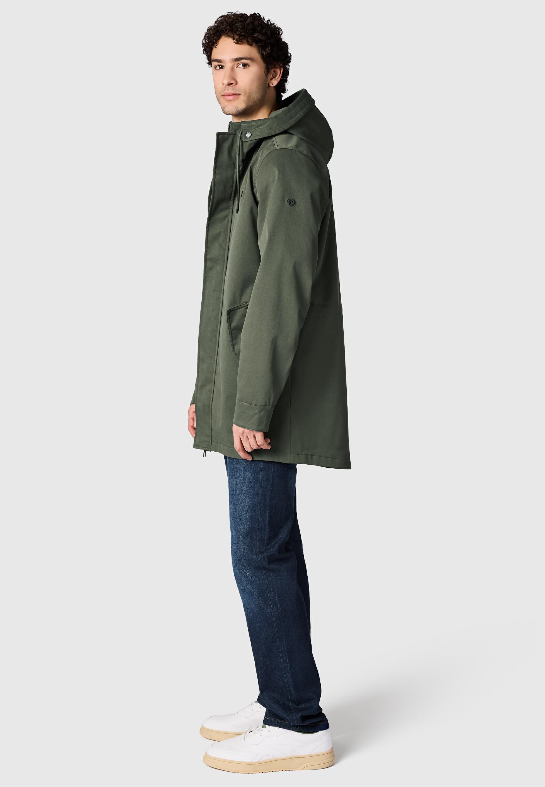 Funktionsmantel mit Kapuze "Mr Smithem Twill YOUMODO" Dark Olive