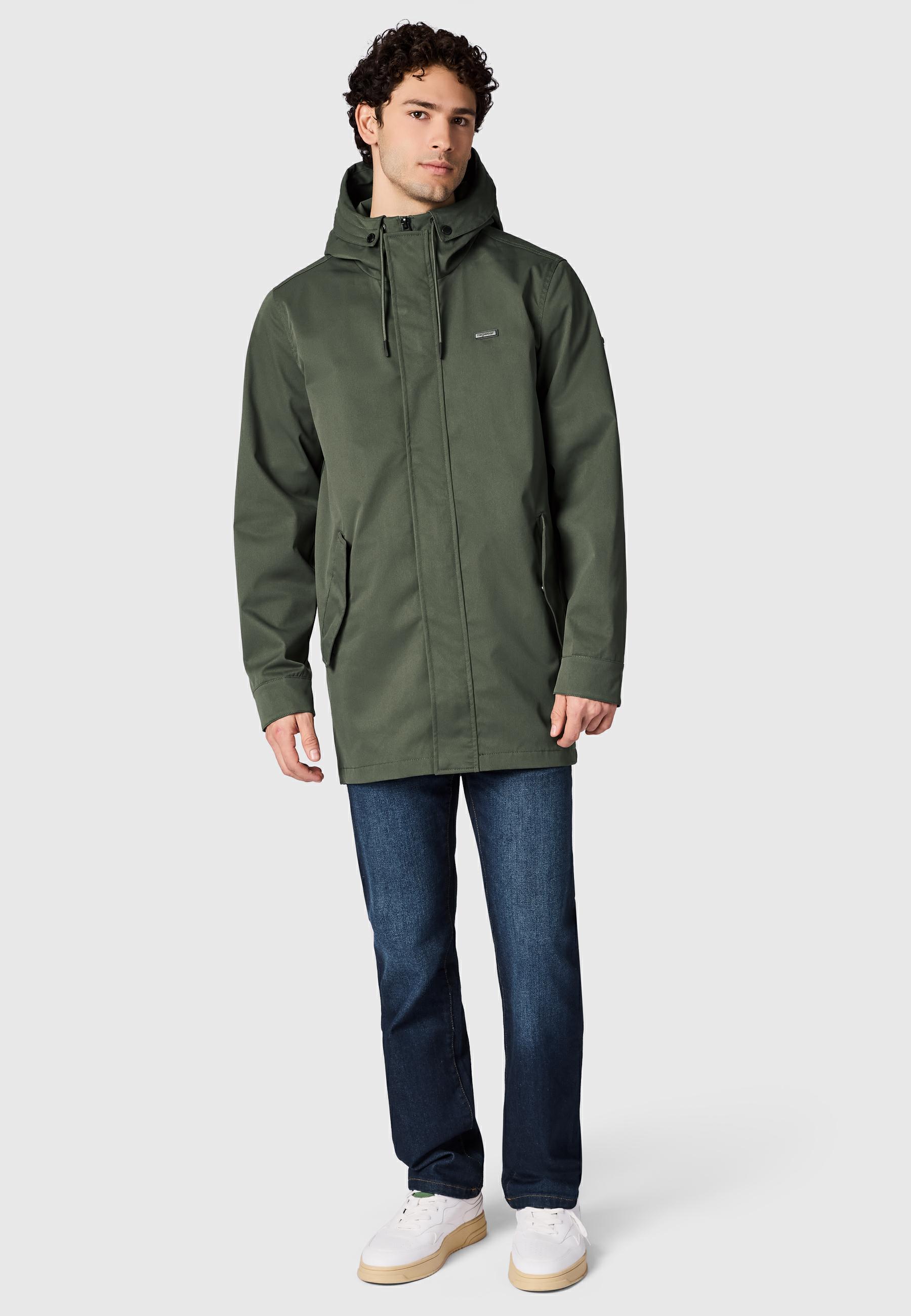 Funktionsmantel mit Kapuze "Mr Smithem Twill YOUMODO" Dark Olive