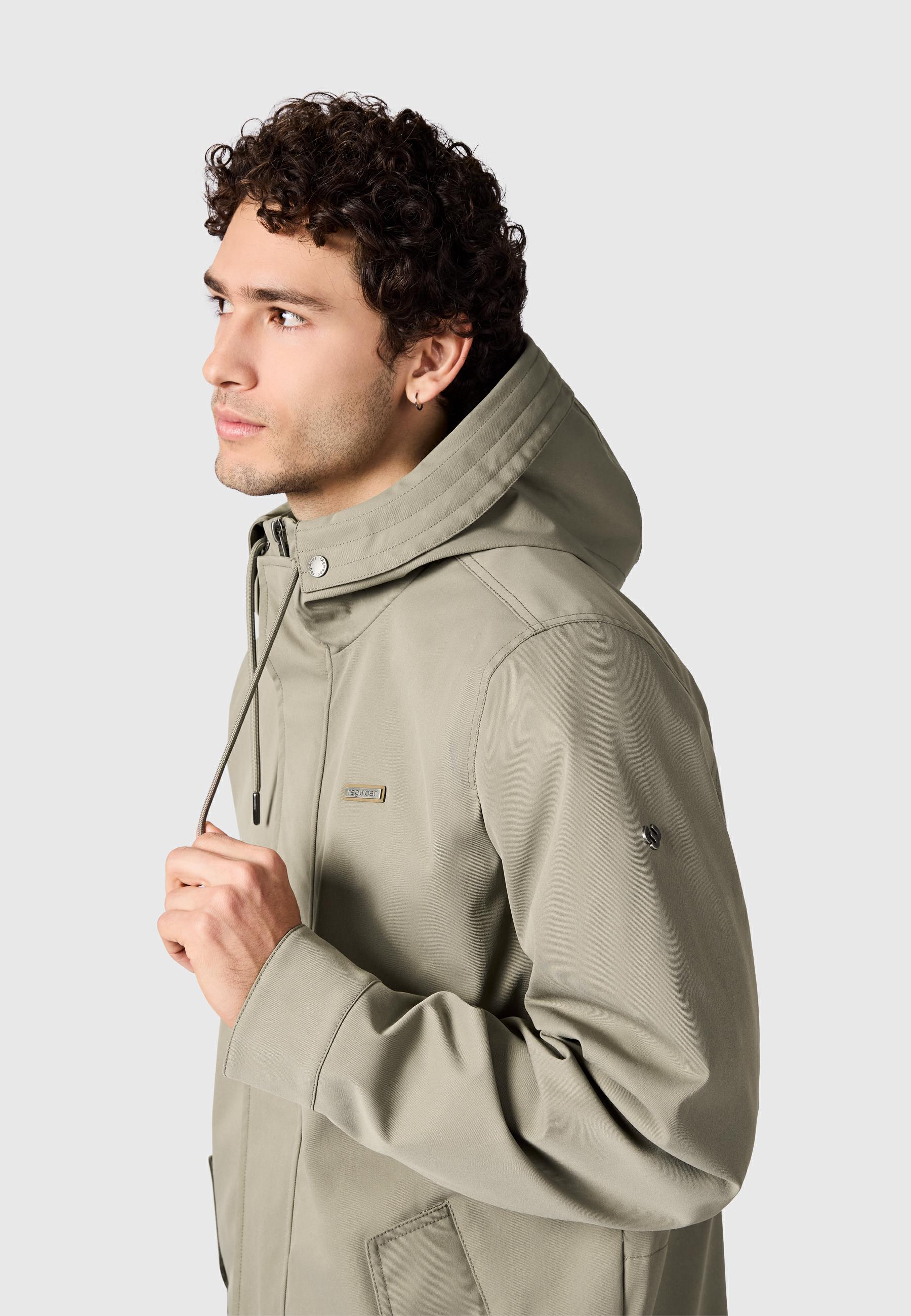 Funktionsmantel mit Kapuze "Mr Smithem Twill YOUMODO" Dusty Olive