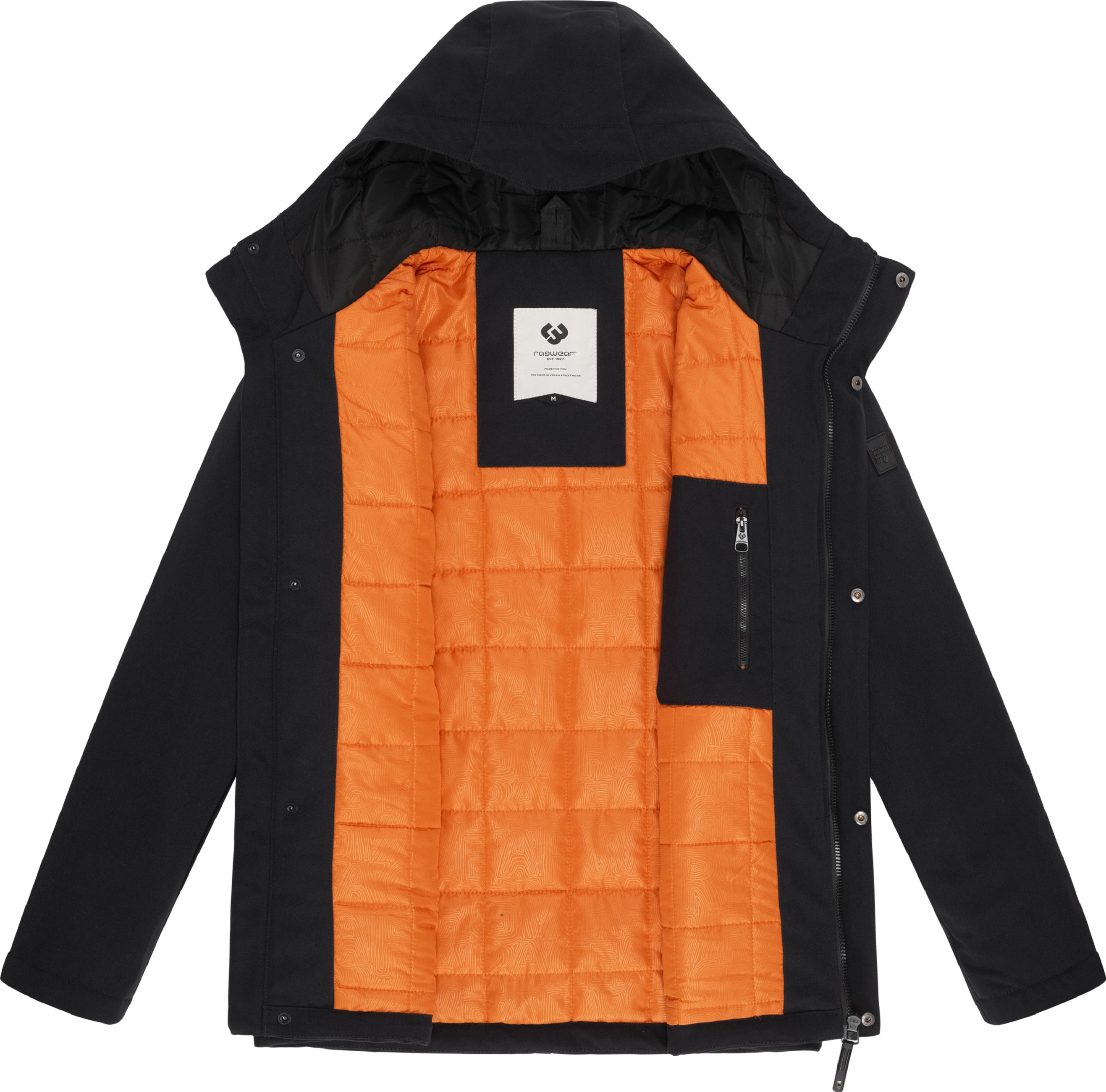 Wasserdichte Winterjacke mit Kapuze "Mr Them" Black25