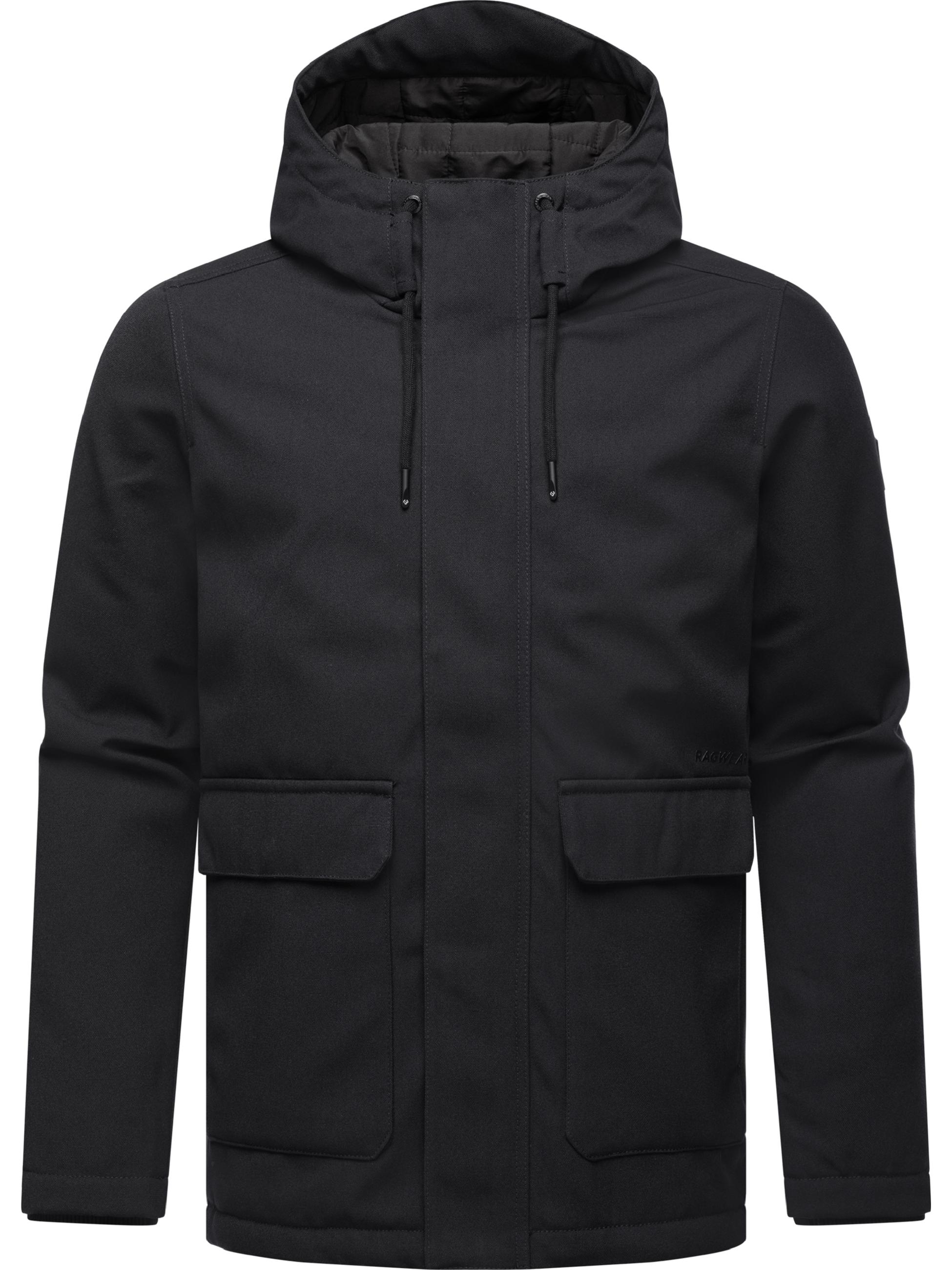 Wasserdichte Winterjacke mit Kapuze "Mr Them" Black