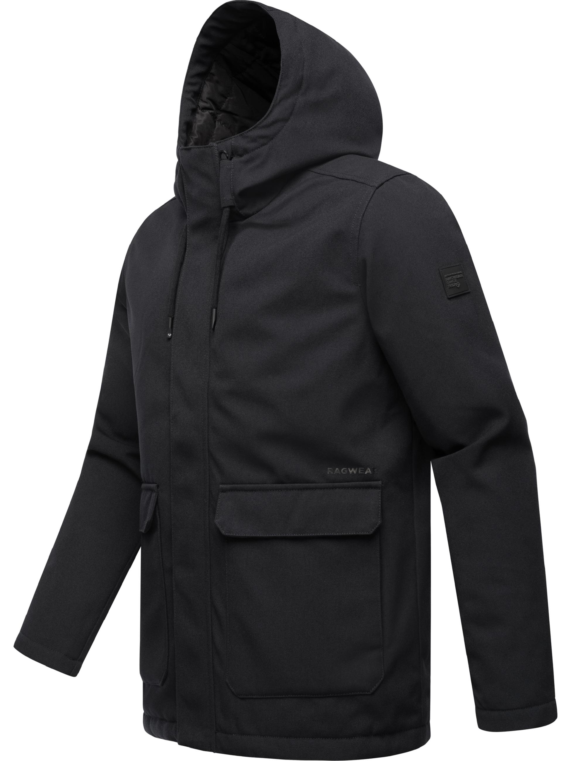 Wasserdichte Winterjacke mit Kapuze "Mr Them" Black