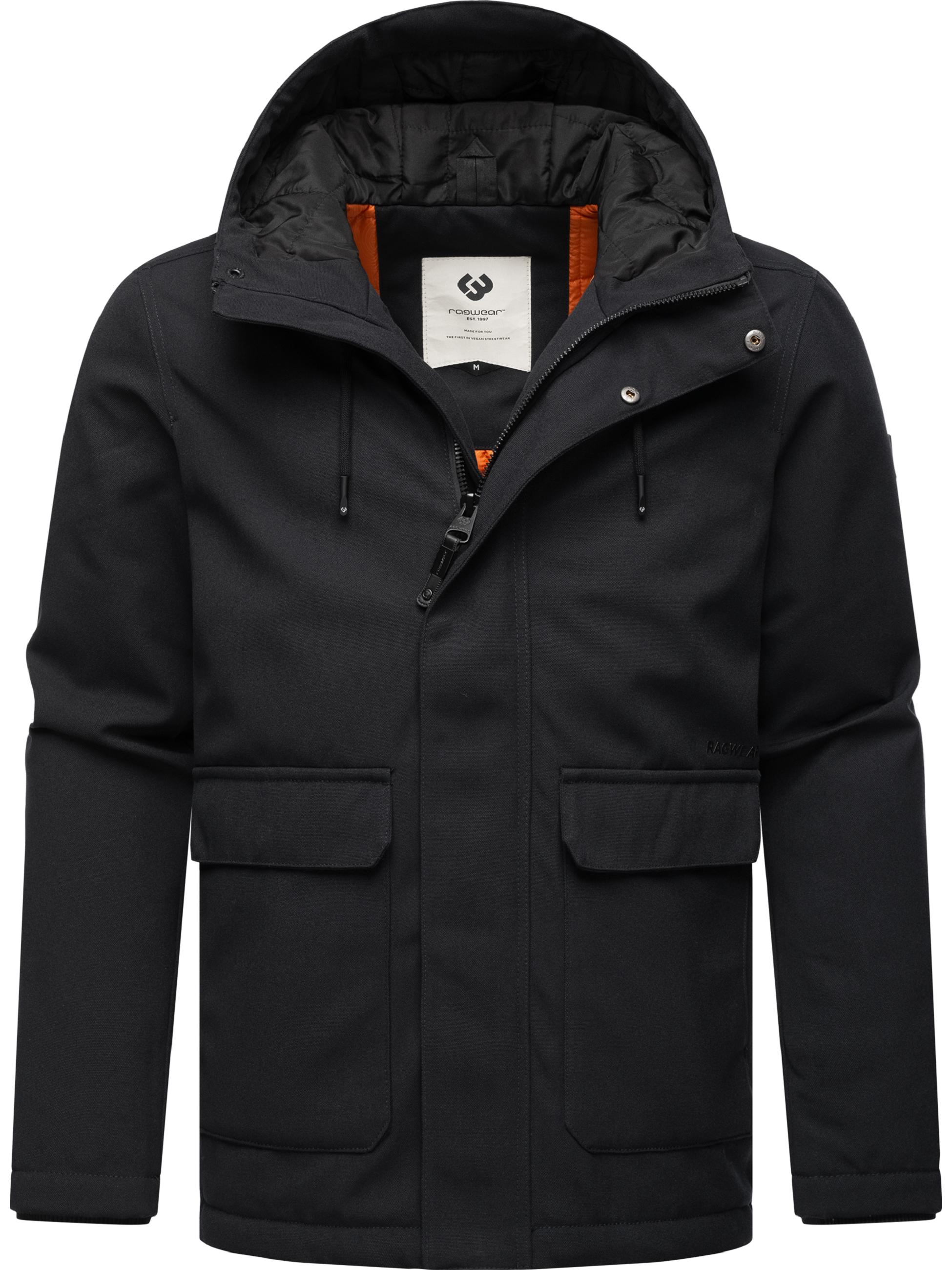 Wasserdichte Winterjacke mit Kapuze "Mr Them" Black