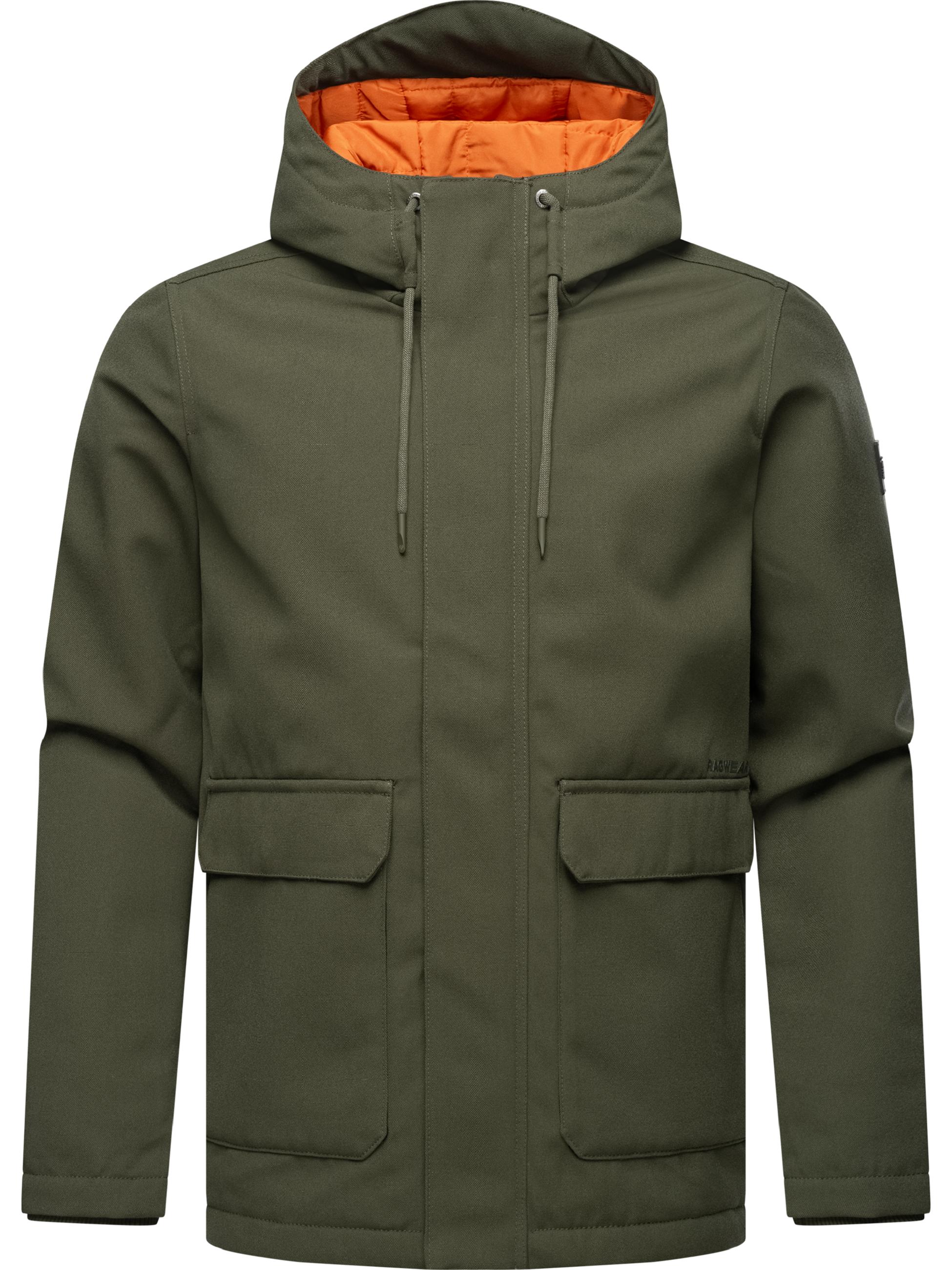Wasserdichte Winterjacke mit Kapuze "Mr Them" Dark Olive25