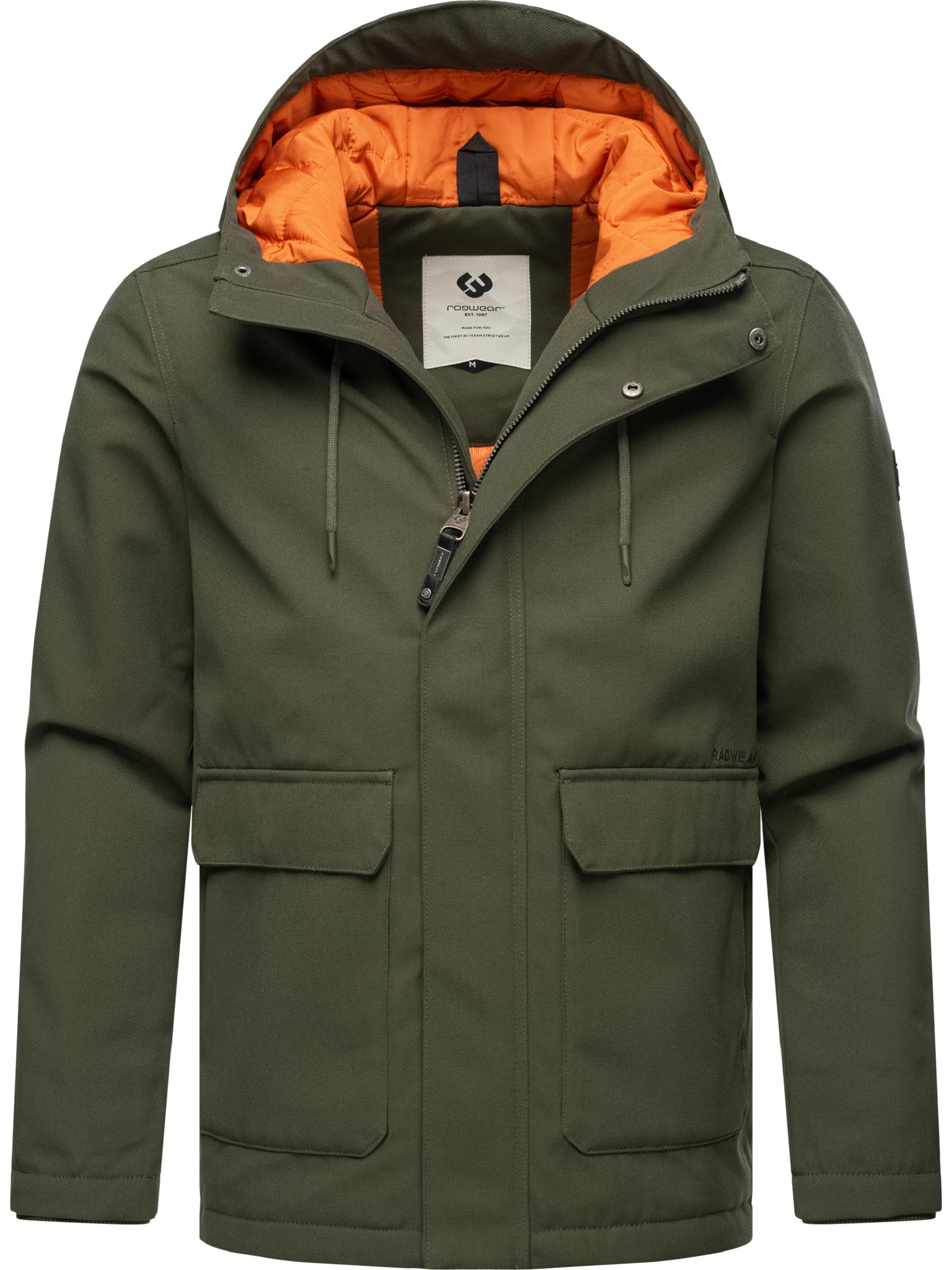 Wasserdichte Winterjacke mit Kapuze "Mr Them" Dark Olive25