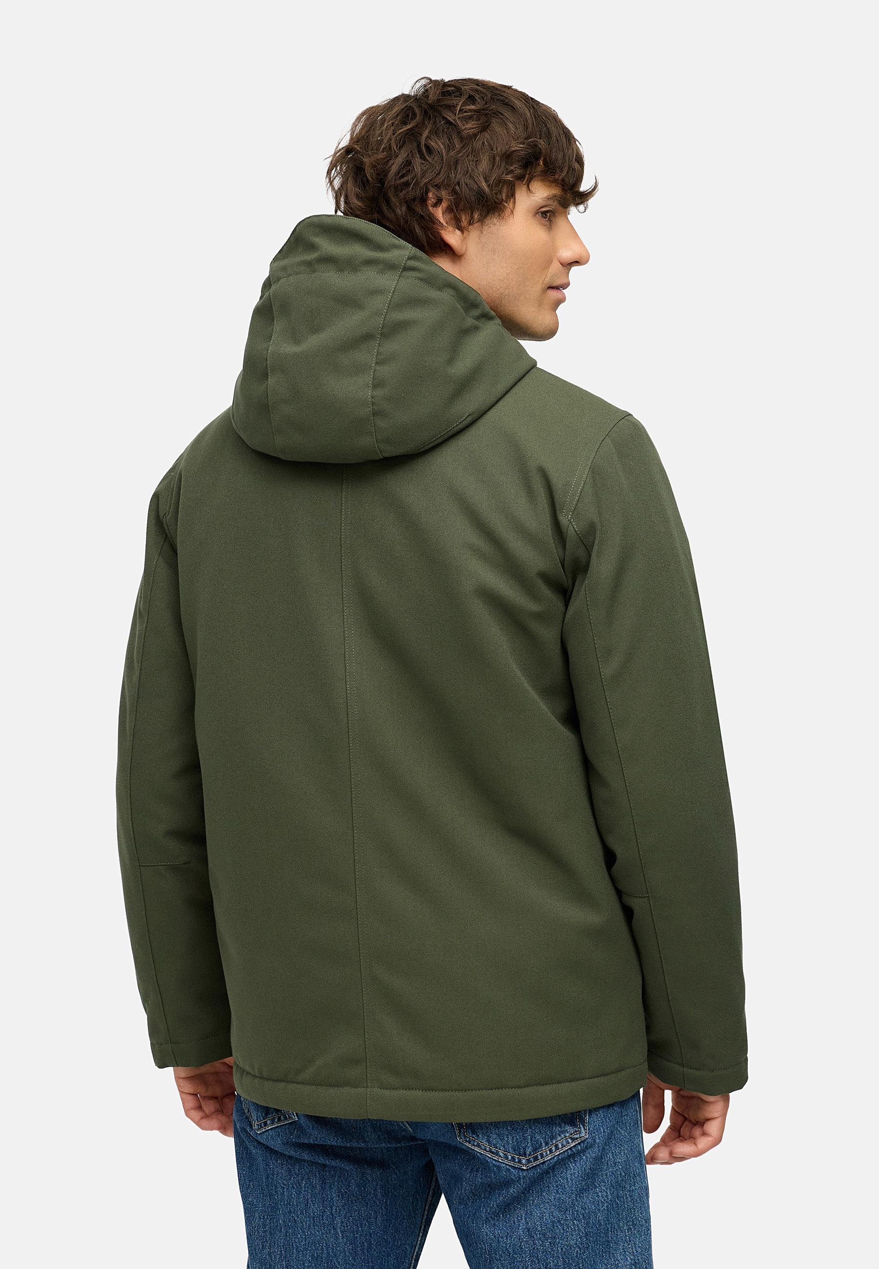 Wasserdichte Winterjacke mit Kapuze "Mr Them" Dark Olive25