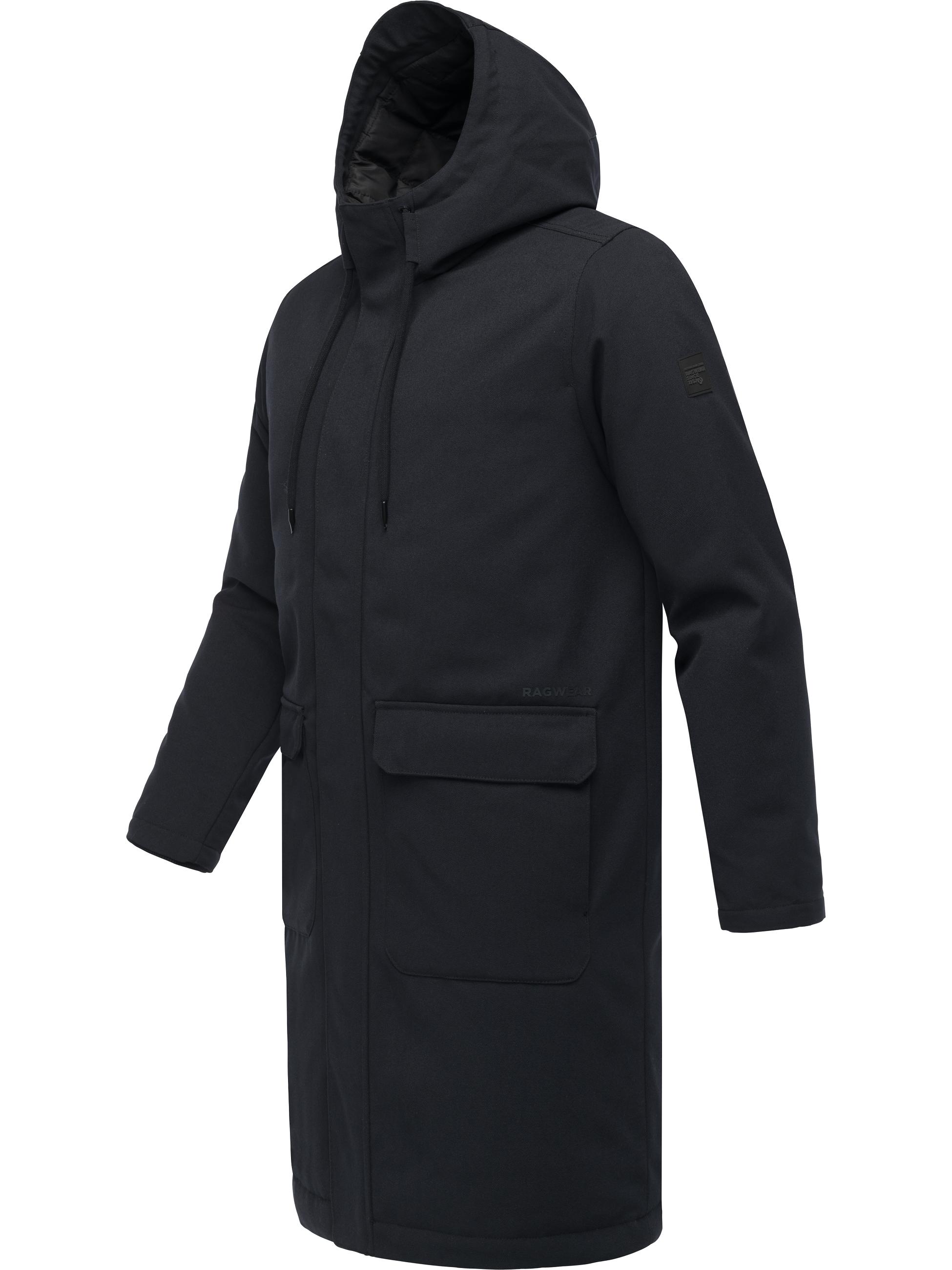 Wasserdichter Wintermantel mit Kapuze "Mr Them Long" Black25