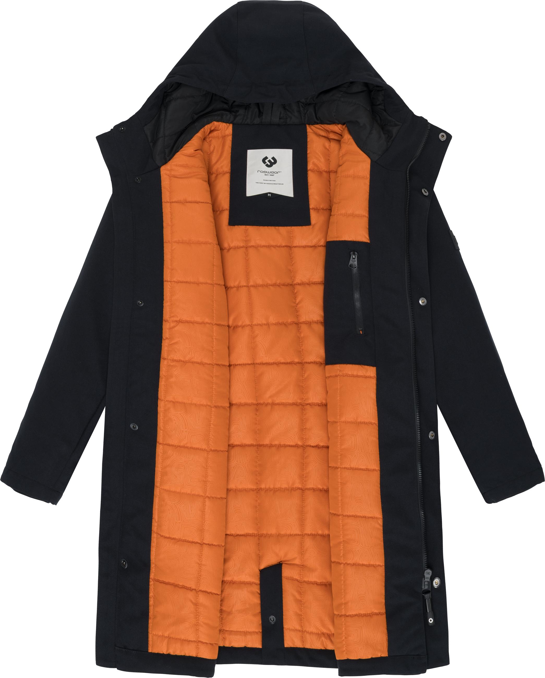 Wasserdichter Wintermantel mit Kapuze "Mr Them Long" Black25