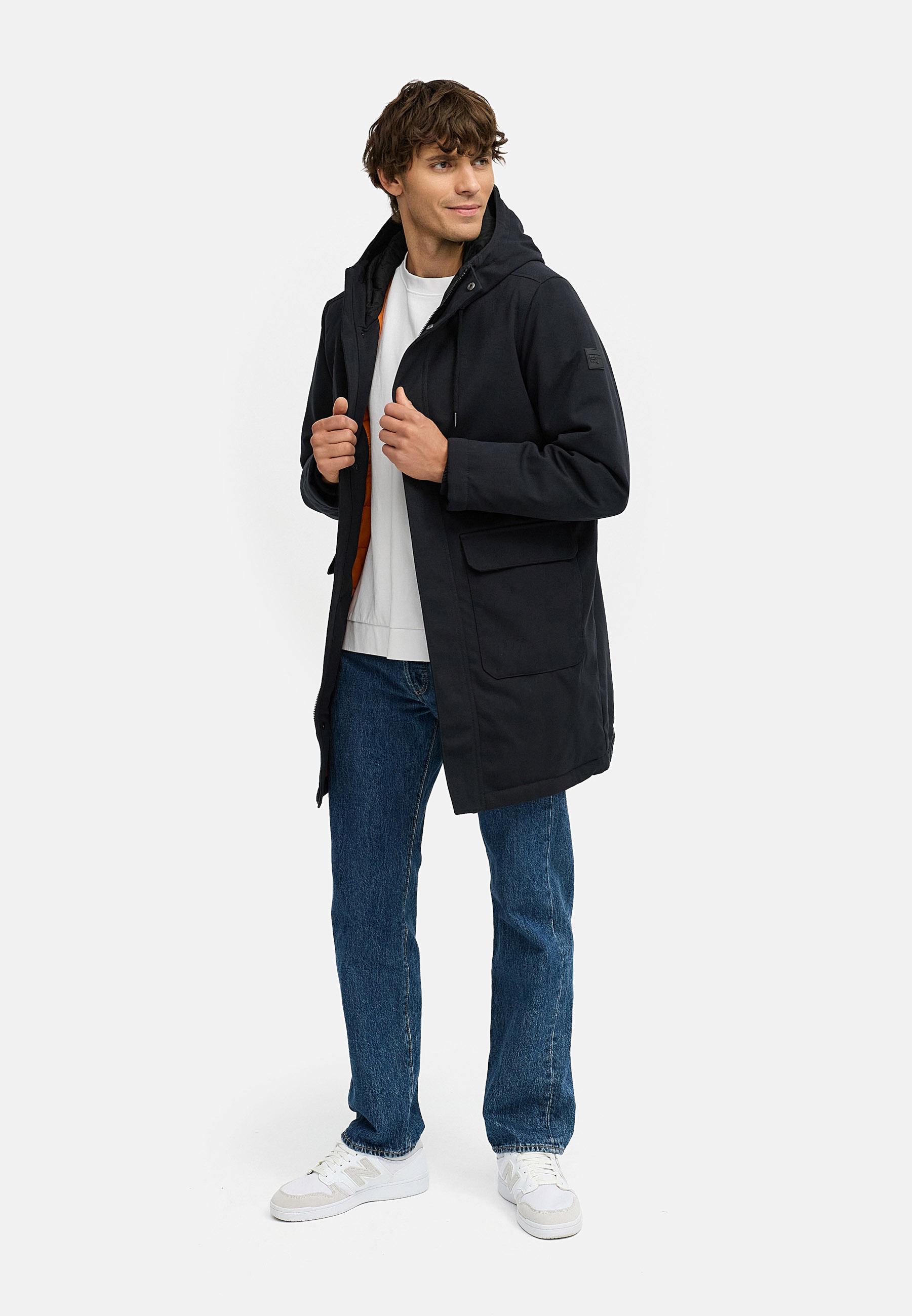 Wasserdichter Wintermantel mit Kapuze "Mr Them Long" Black25
