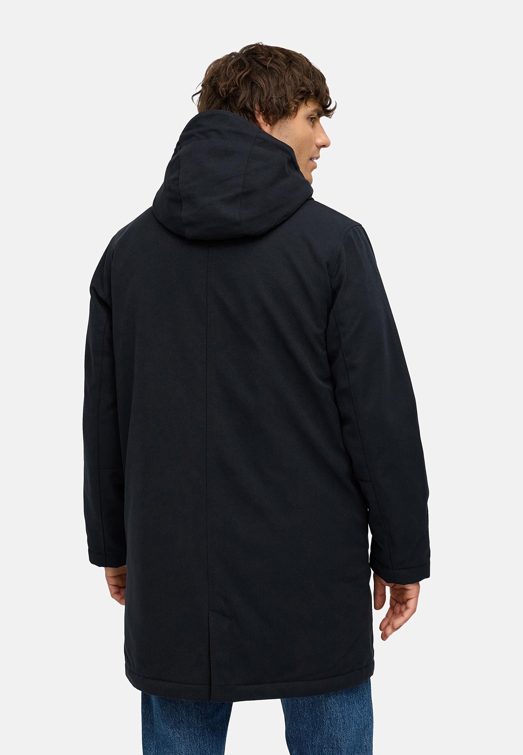Wasserdichter Wintermantel mit Kapuze "Mr Them Long" Black25