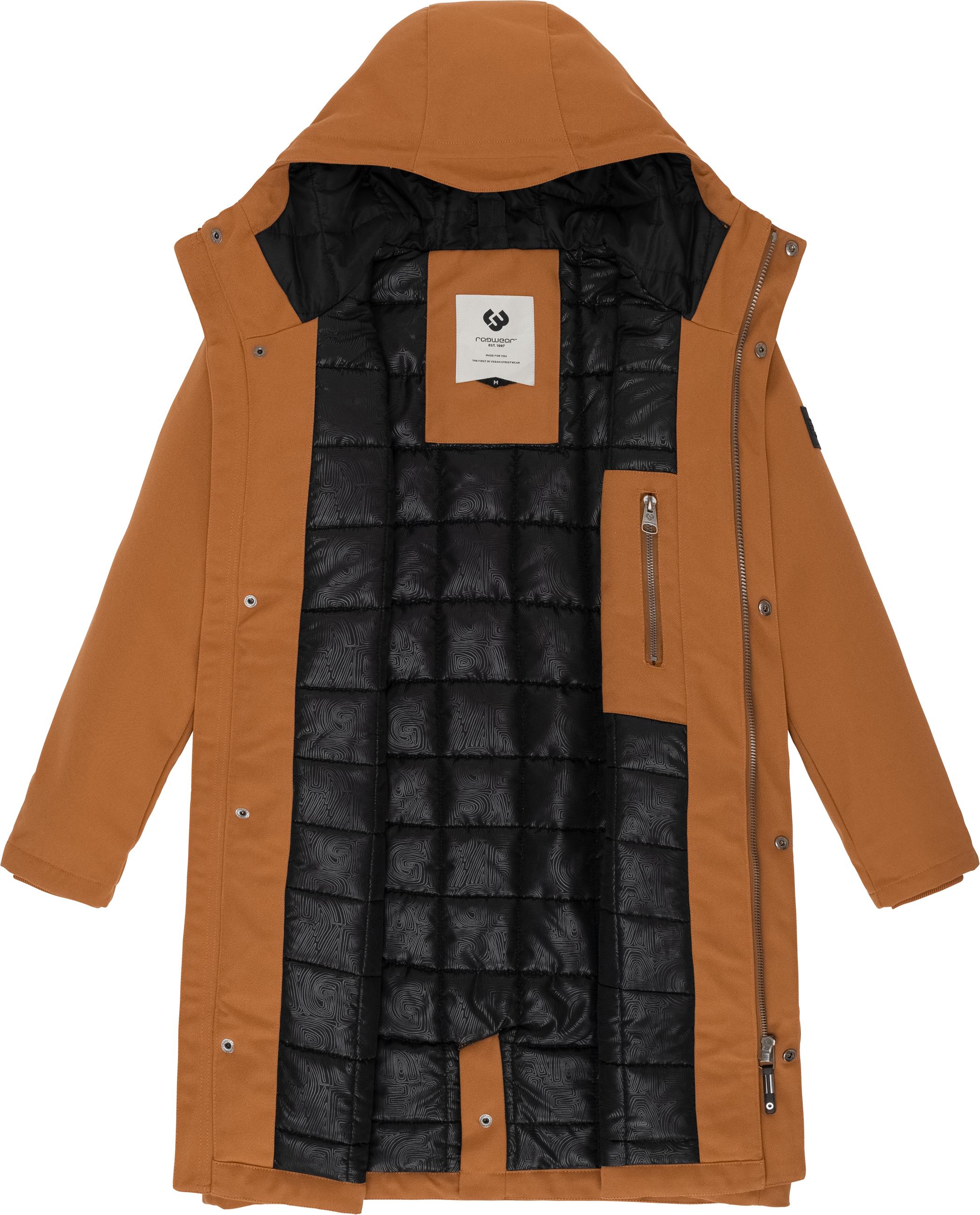 Wasserdichter Wintermantel mit Kapuze "Mr Them Long" Brown Sugar25
