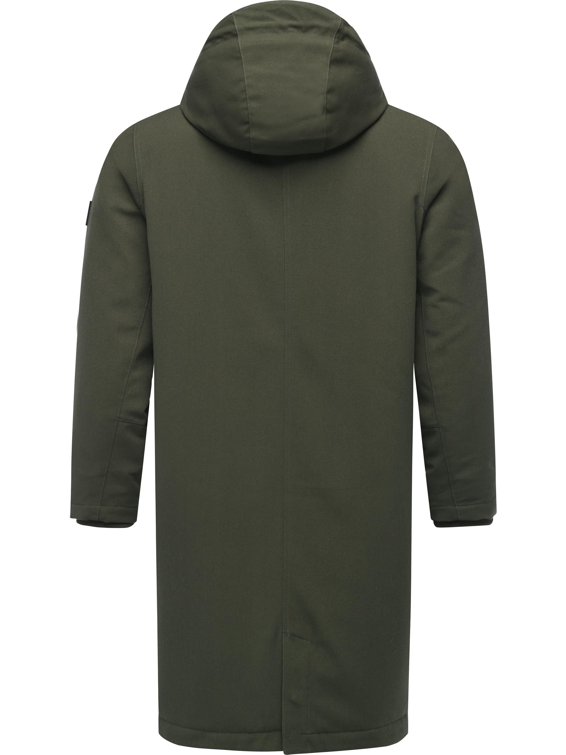 Wasserdichter Wintermantel mit Kapuze "Mr Them Long" Dark Olive25