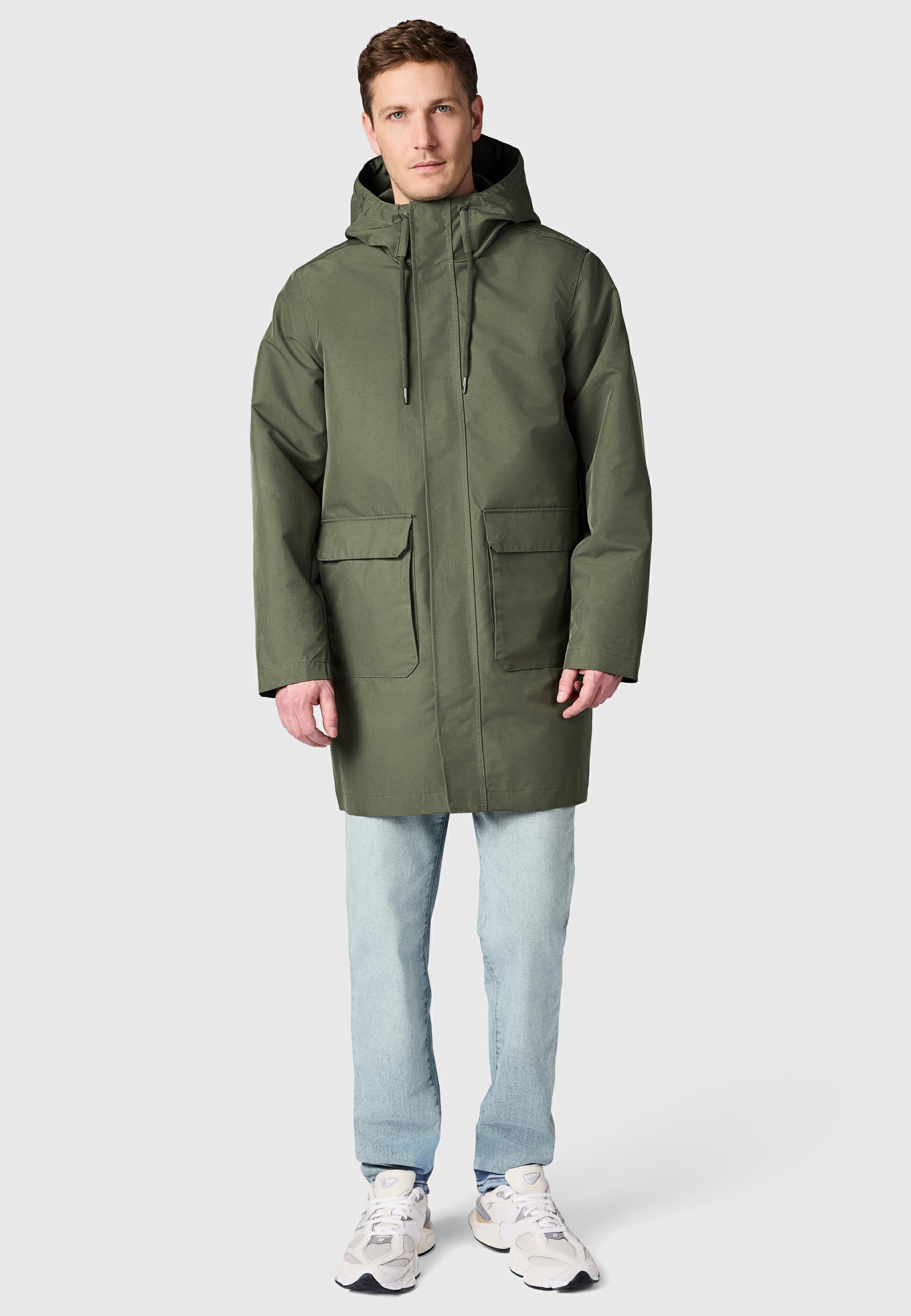 Funktionaler Übergangsmantel "Mr Them Long Light YOUMODO" Dark Olive