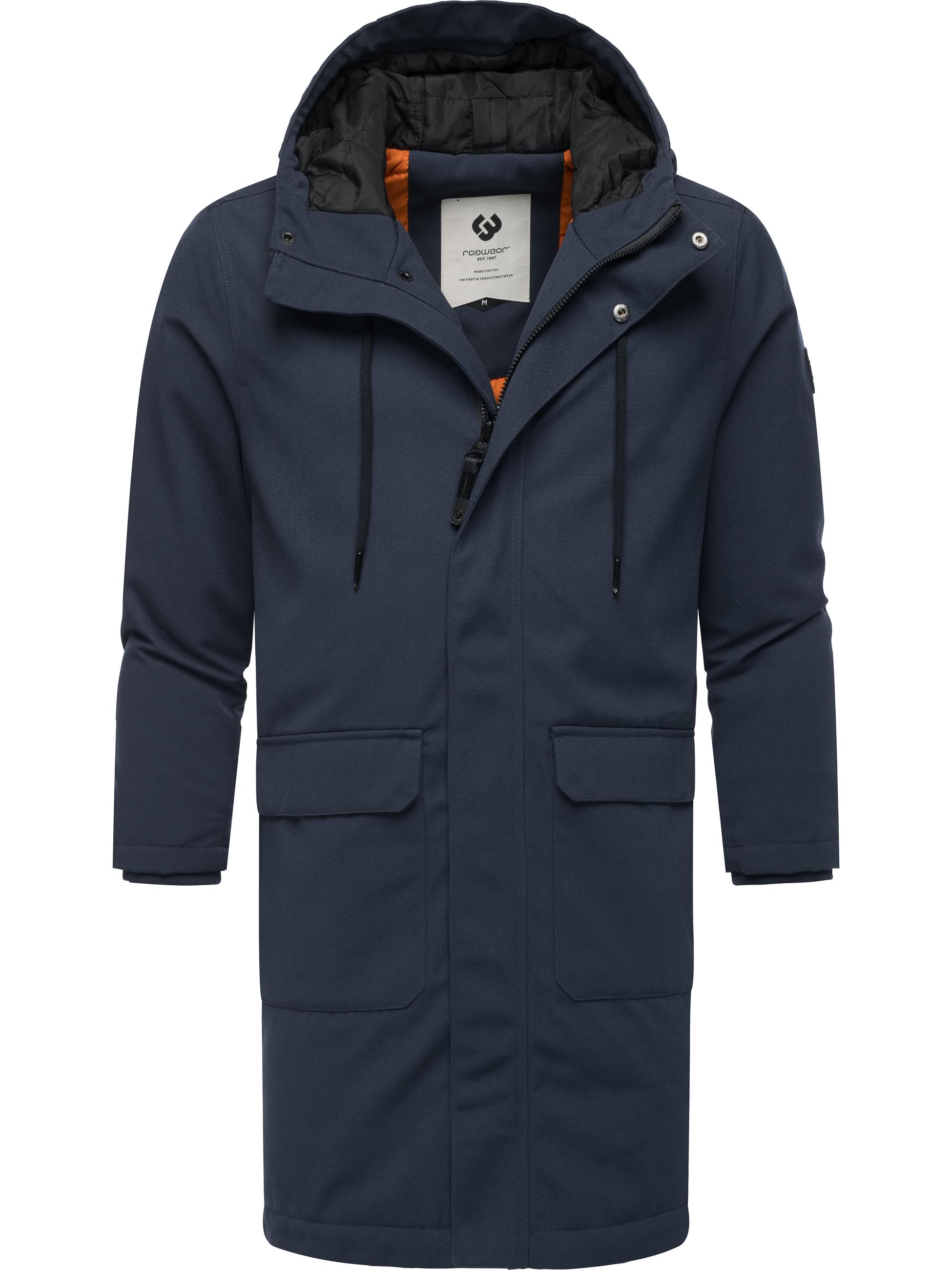 Wasserdichter Wintermantel mit Kapuze "Mr Them Long" Navy25