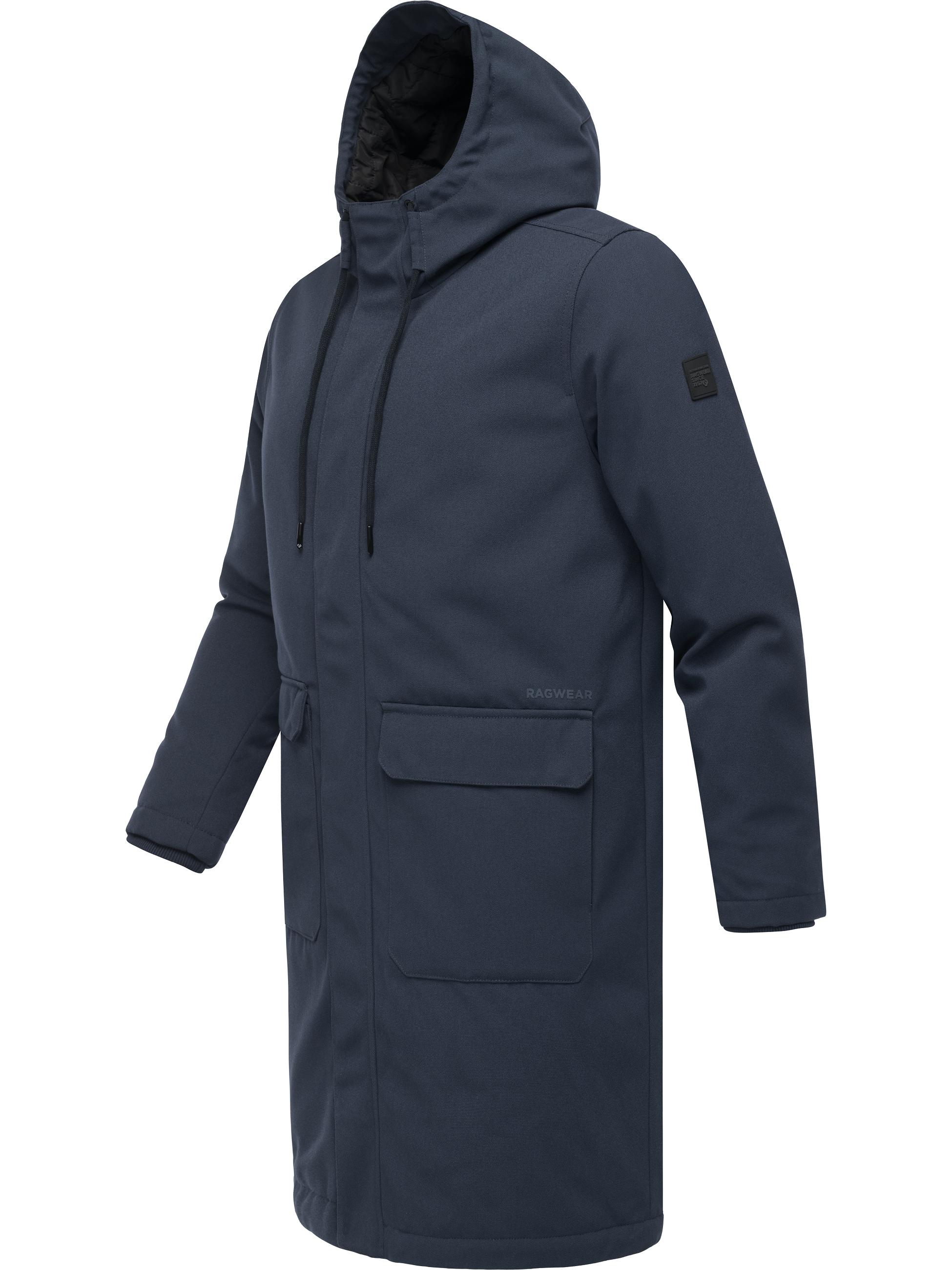 Wasserdichter Wintermantel mit Kapuze "Mr Them Long" Navy25