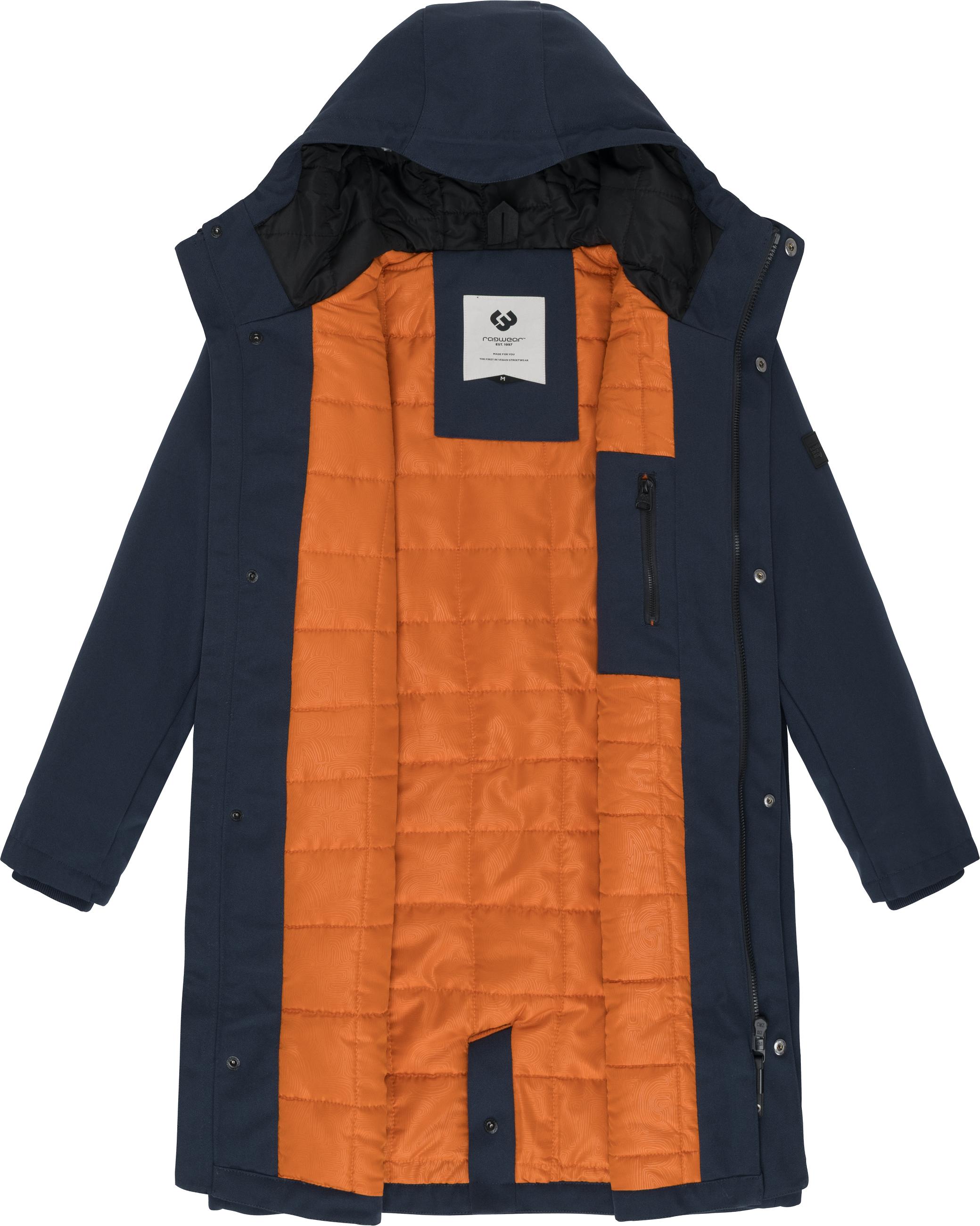 Wasserdichter Wintermantel mit Kapuze "Mr Them Long" Navy25