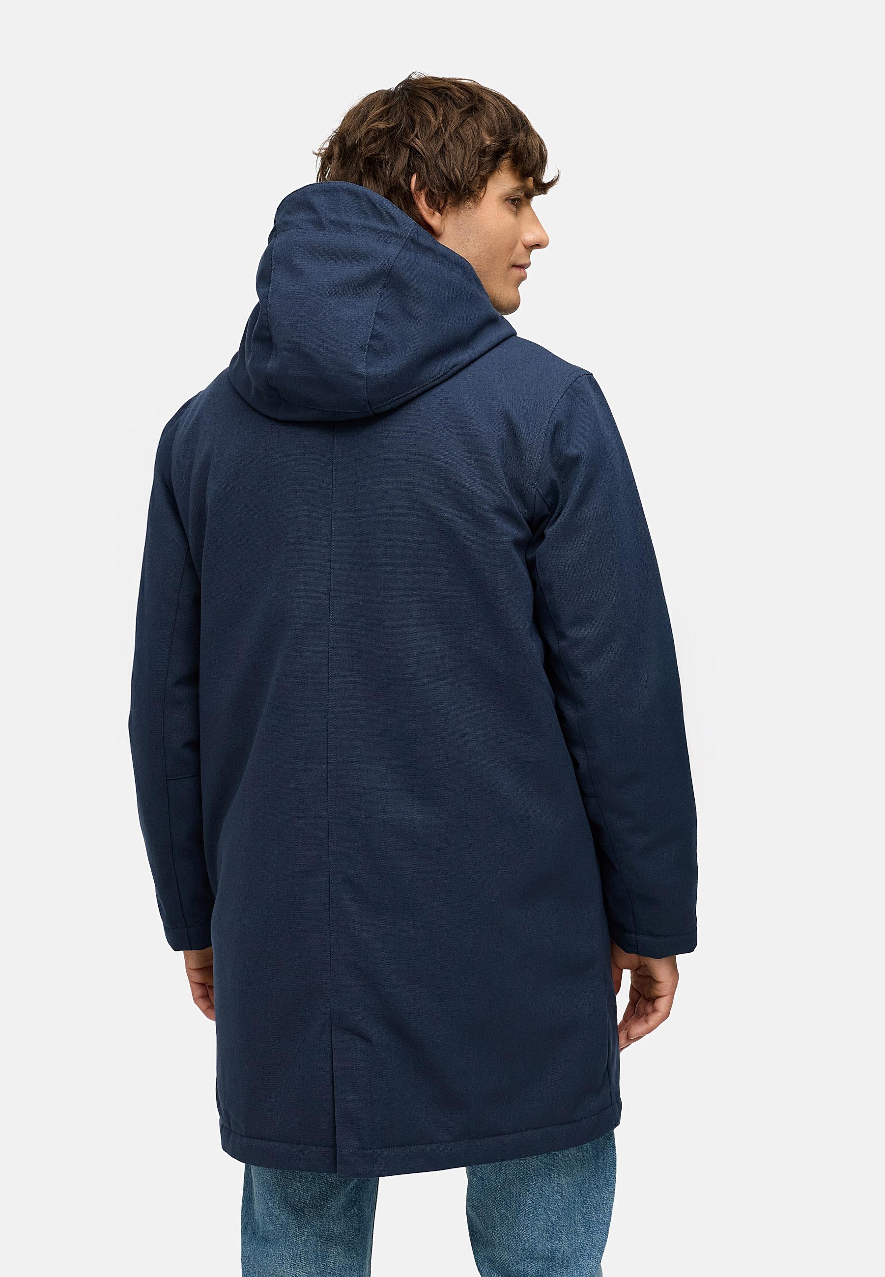 Wasserdichter Wintermantel mit Kapuze "Mr Them Long" Navy25