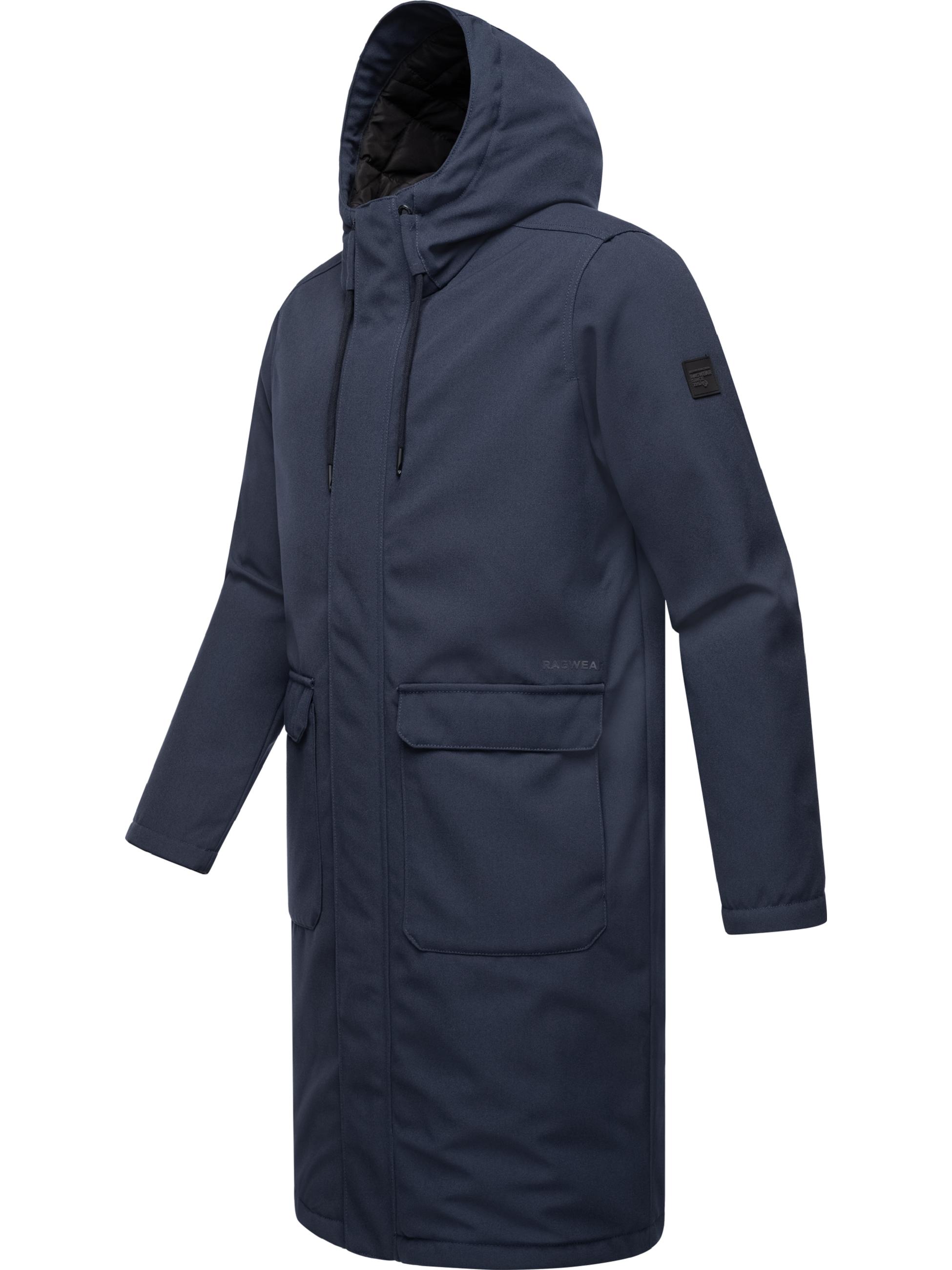 Wasserdichter Wintermantel mit Kapuze "Mr Them Long" Navy