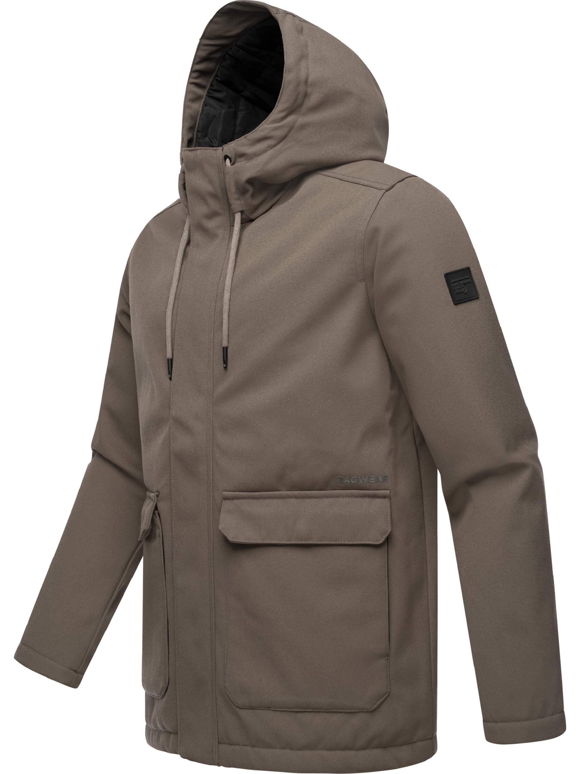 Wasserdichte Winterjacke mit Kapuze "Mr Them" Mocca