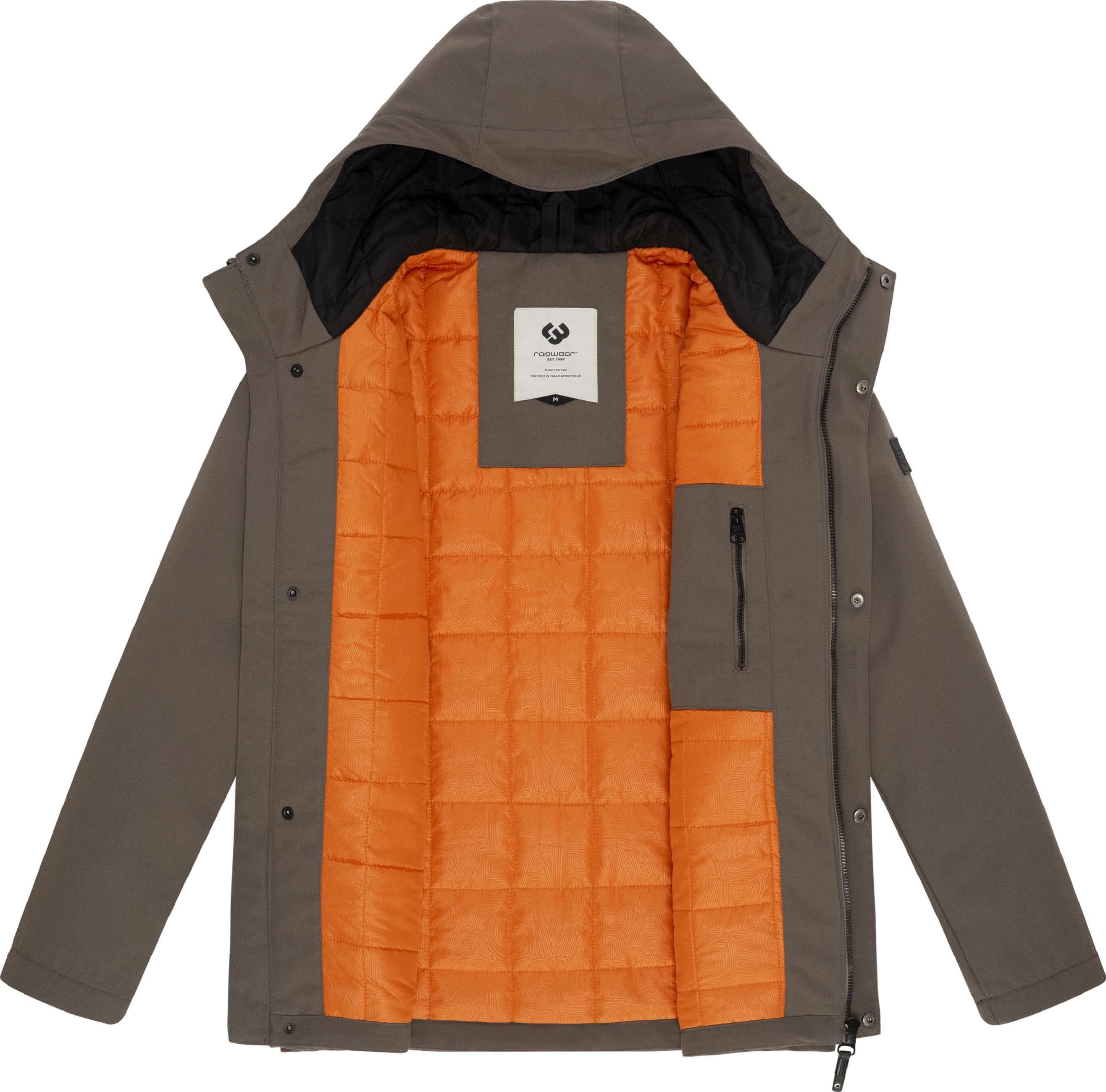 Wasserdichte Winterjacke mit Kapuze "Mr Them" Mocca