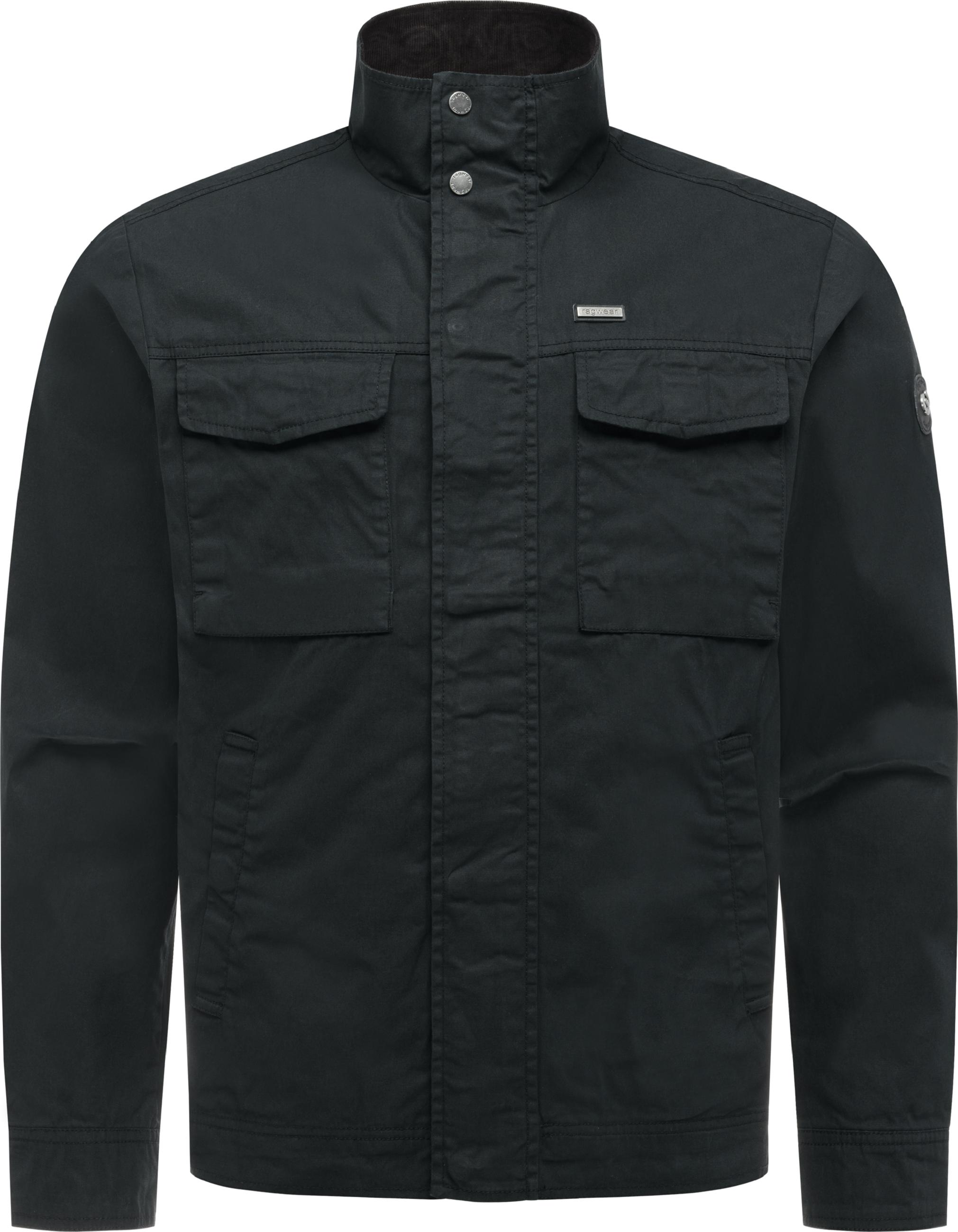 Geradlinige Übergangsjacke mit Brusttaschen "Murpho Vintage" Black