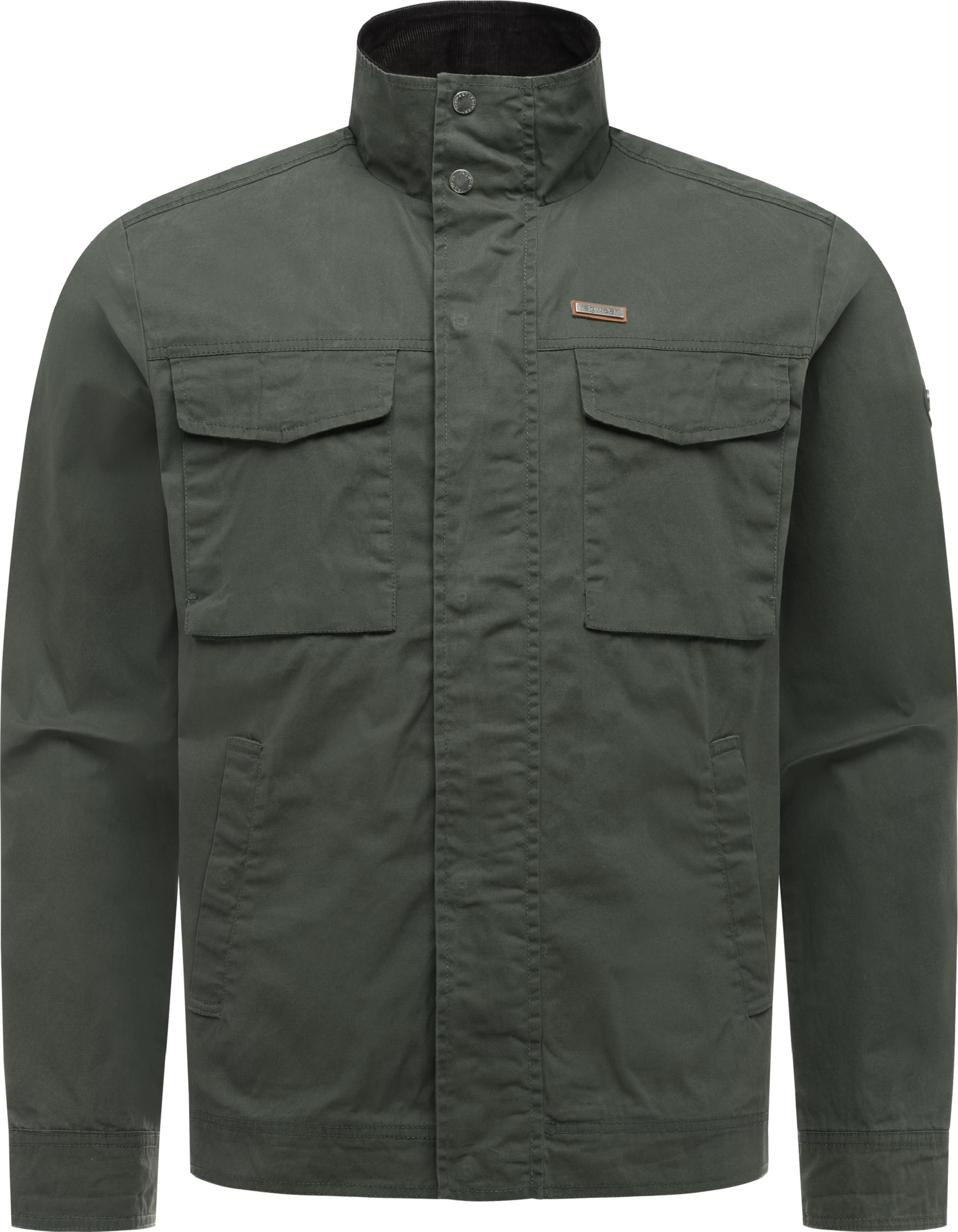 Geradlinige Übergangsjacke mit Brusttaschen "Murpho Vintage" Dark Olive