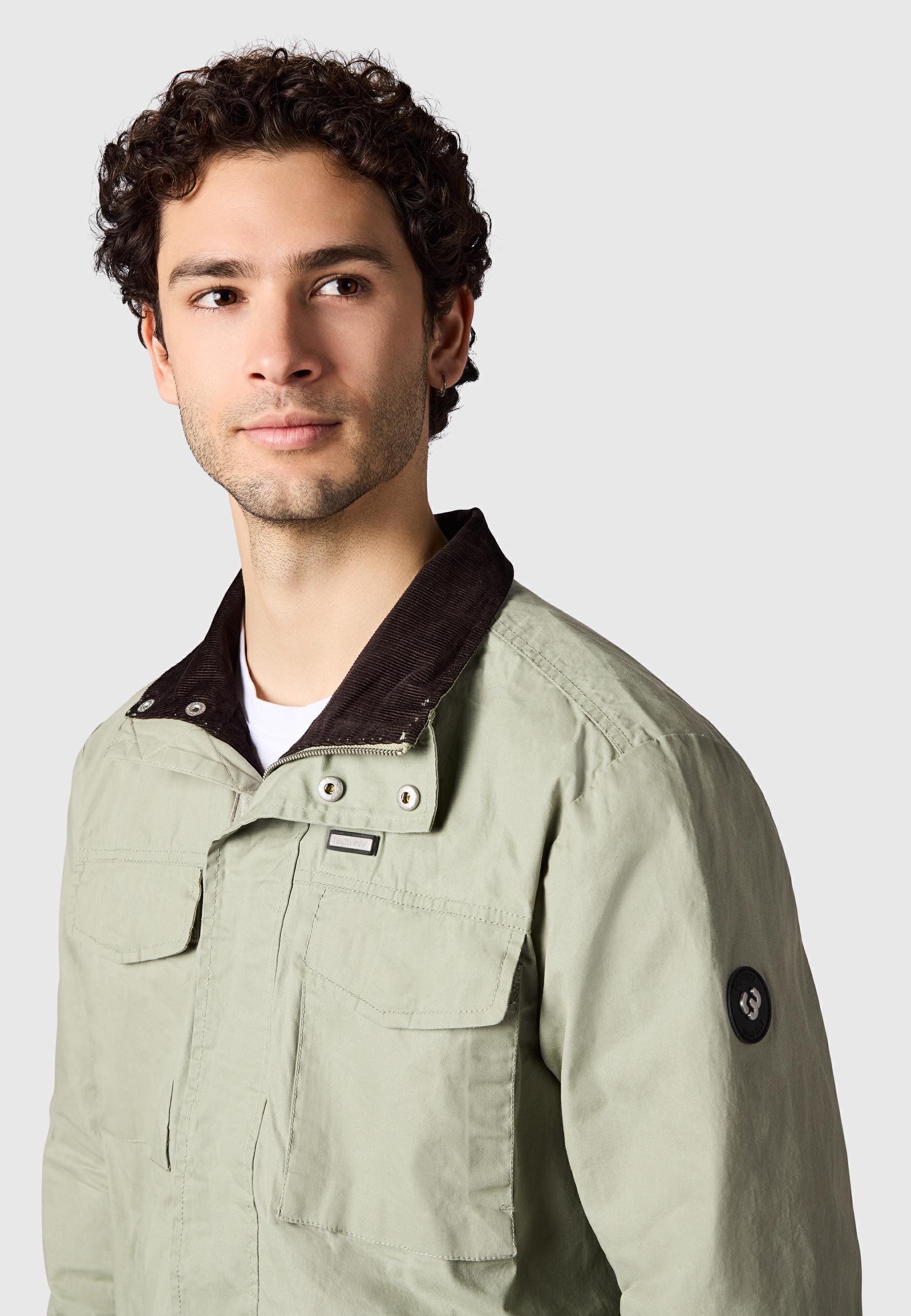 Geradlinige Übergangsjacke mit Brusttaschen "Murpho Vintage" Dusty Olive