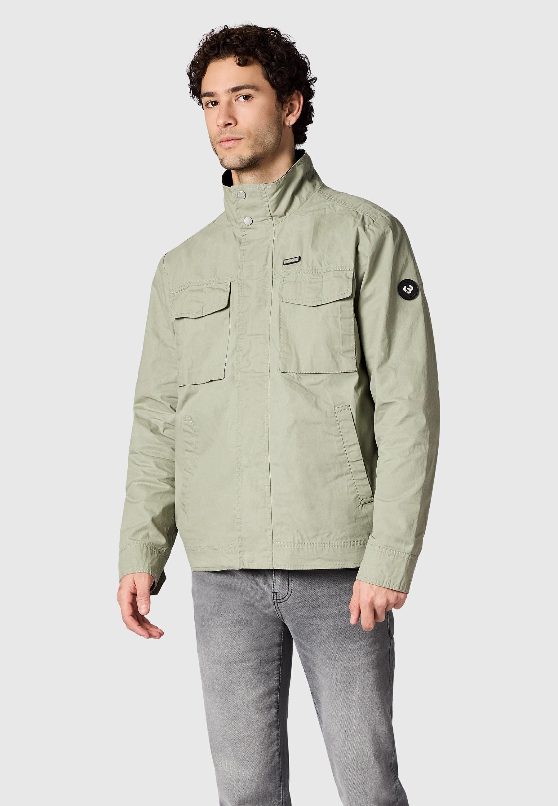 Geradlinige Übergangsjacke mit Brusttaschen "Murpho Vintage" Dusty Olive