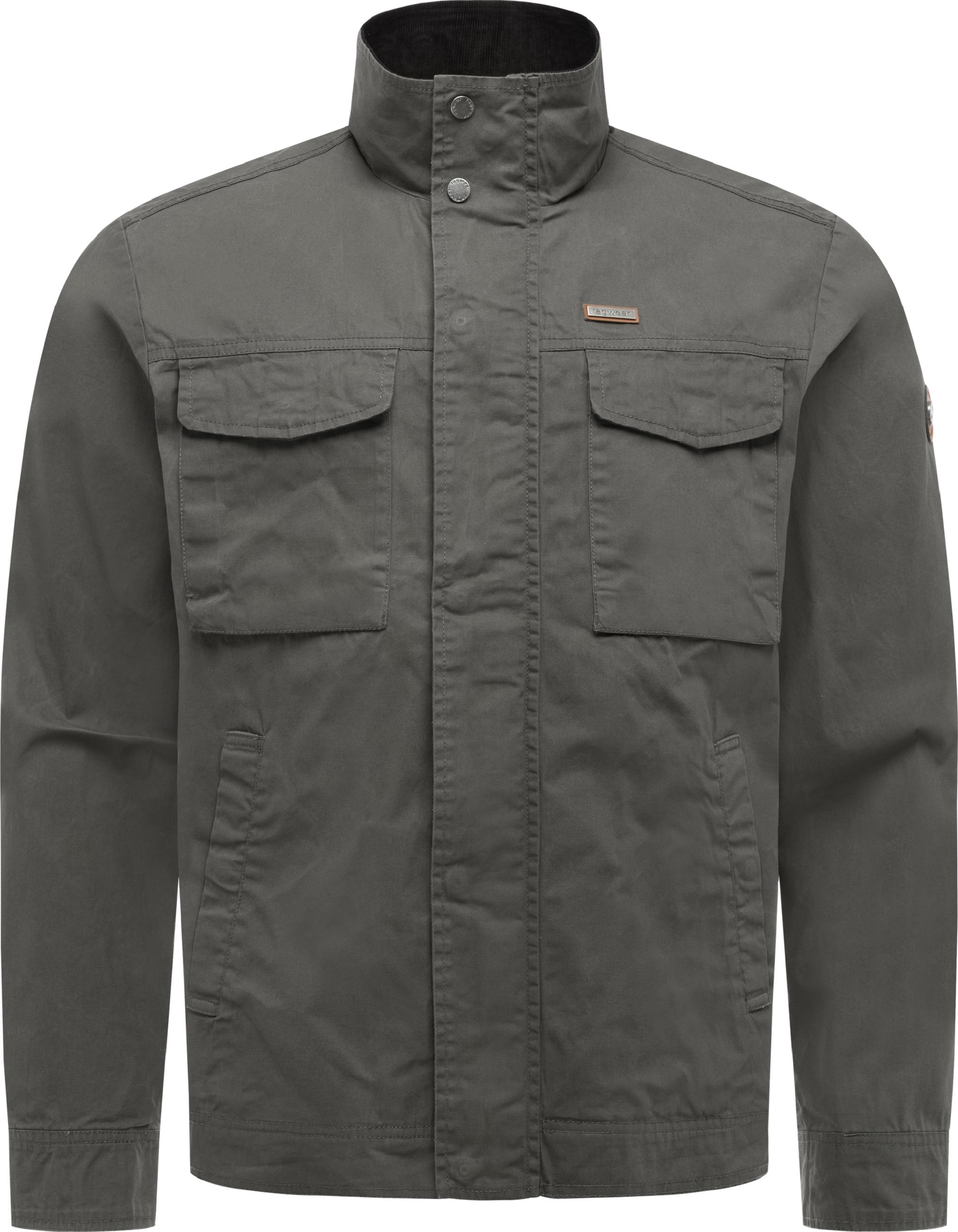 Geradlinige Übergangsjacke mit Brusttaschen "Murpho Vintage" Stone Grey