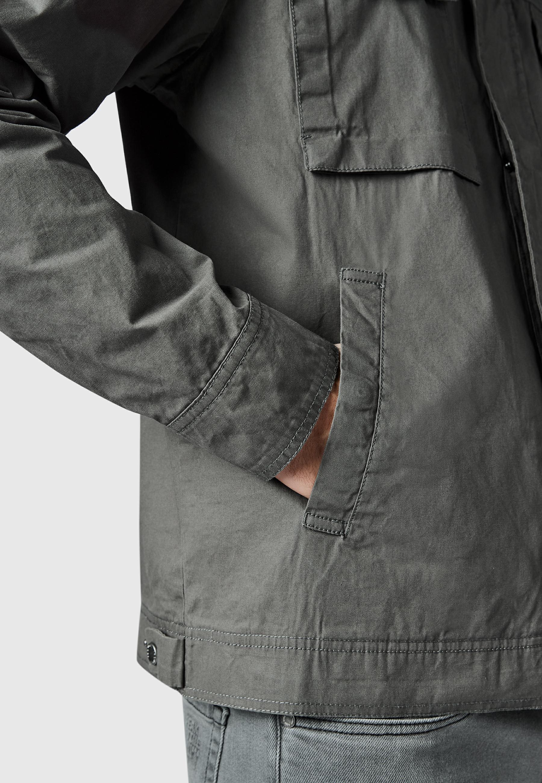 Geradlinige Übergangsjacke mit Brusttaschen "Murpho Vintage" Stone Grey