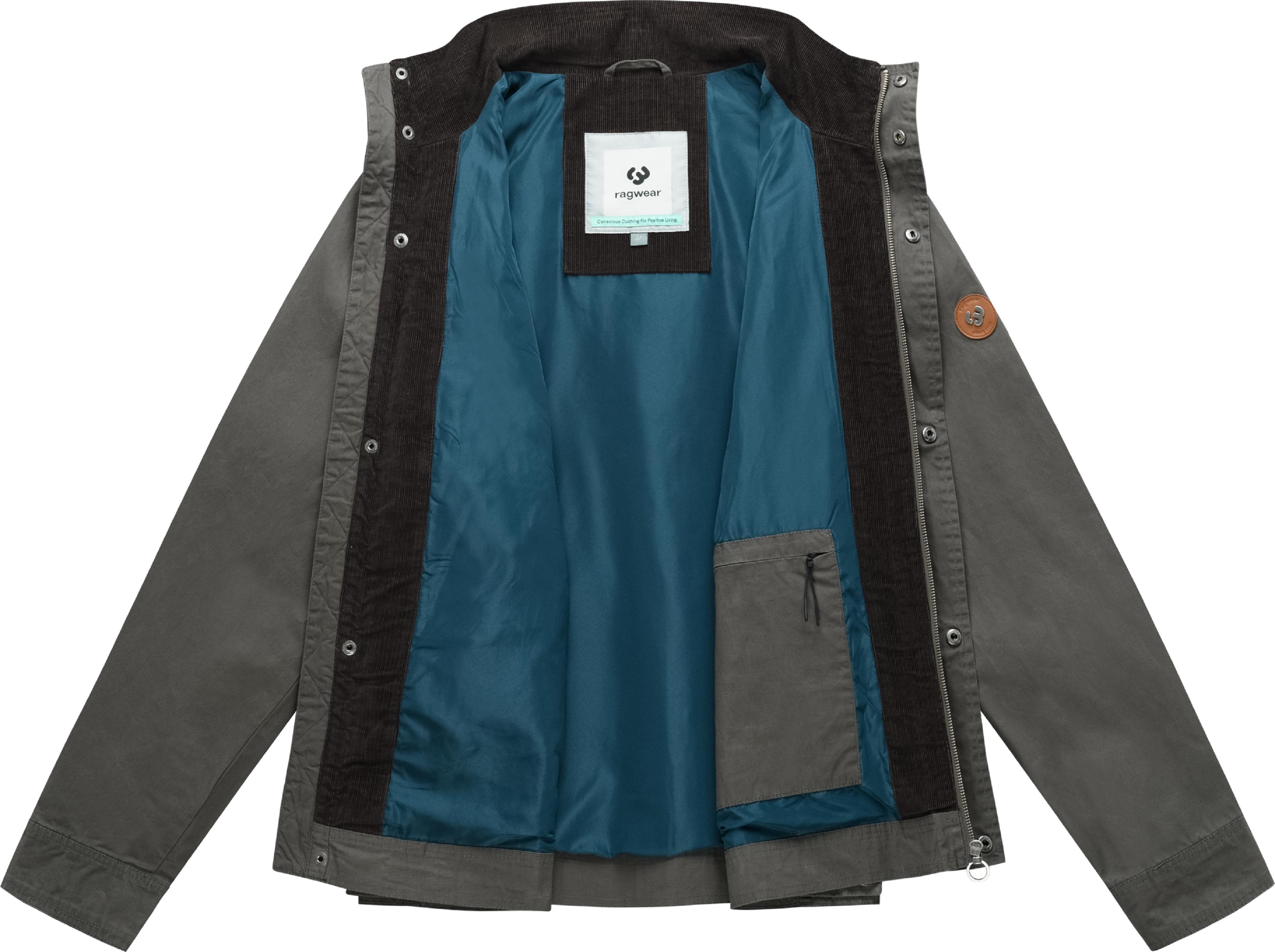 Geradlinige Übergangsjacke mit Brusttaschen "Murpho Vintage" Stone Grey