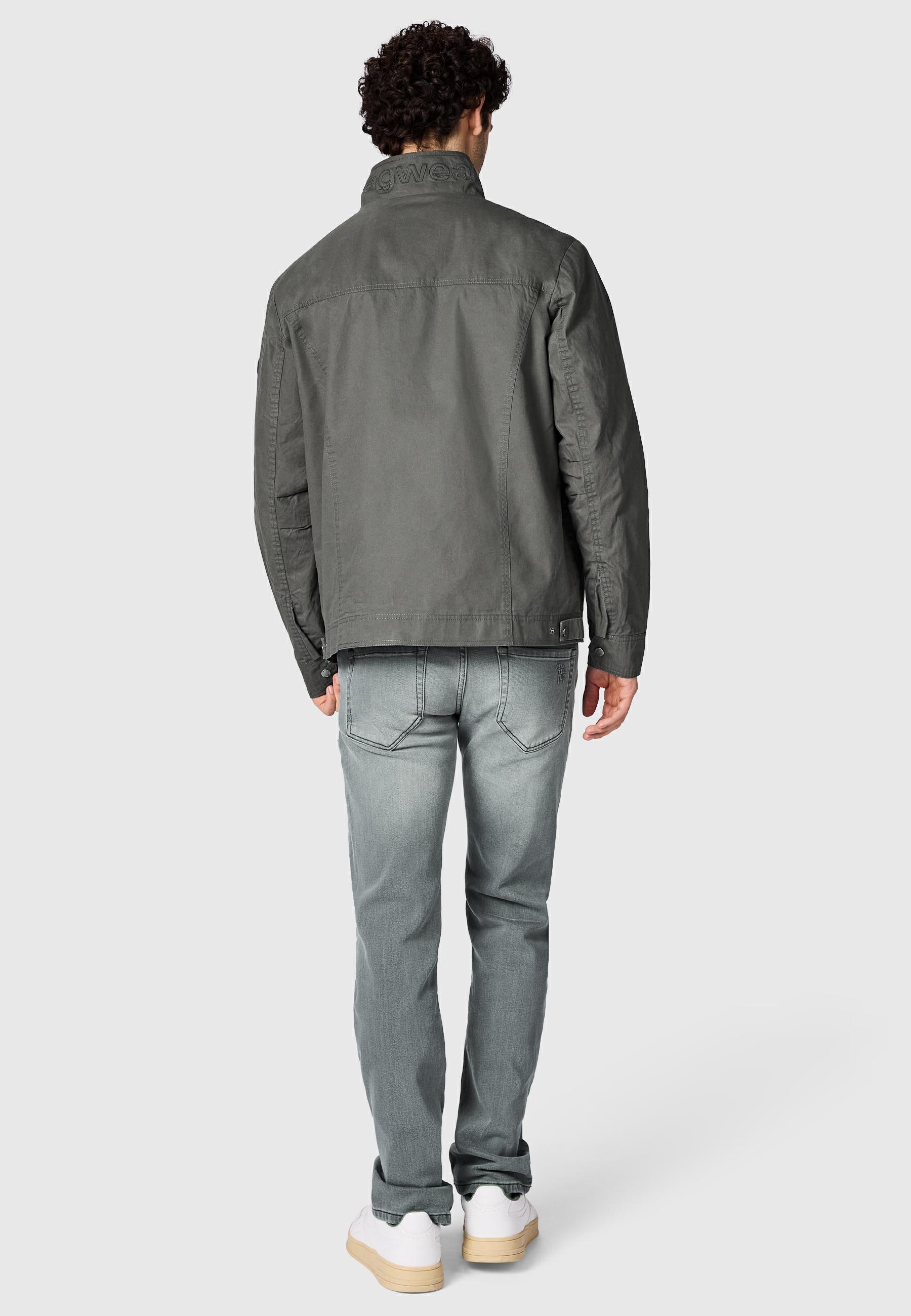 Geradlinige Übergangsjacke mit Brusttaschen "Murpho Vintage" Stone Grey