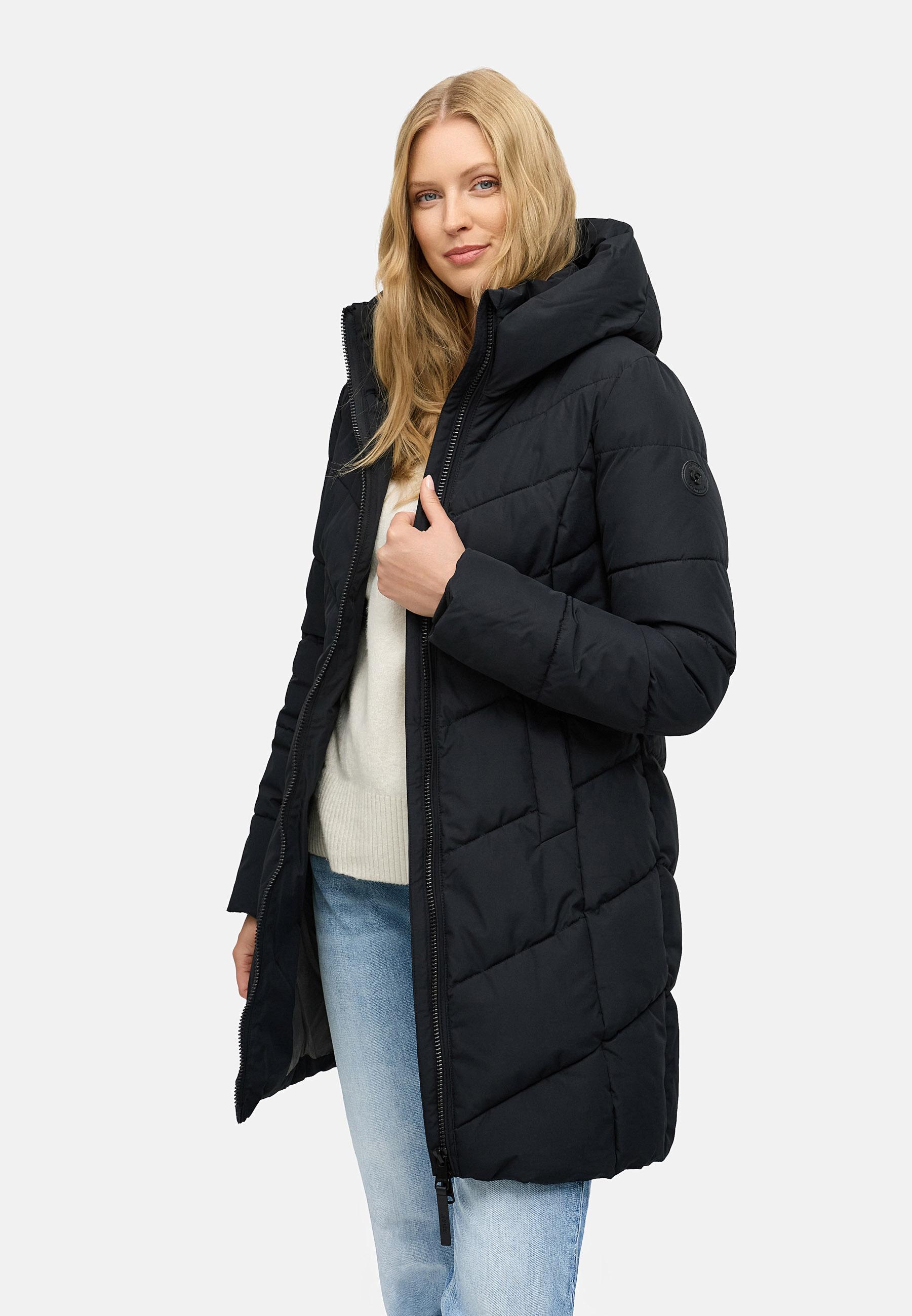 Winter Steppmantel mit Kapuze "Natalin" Black