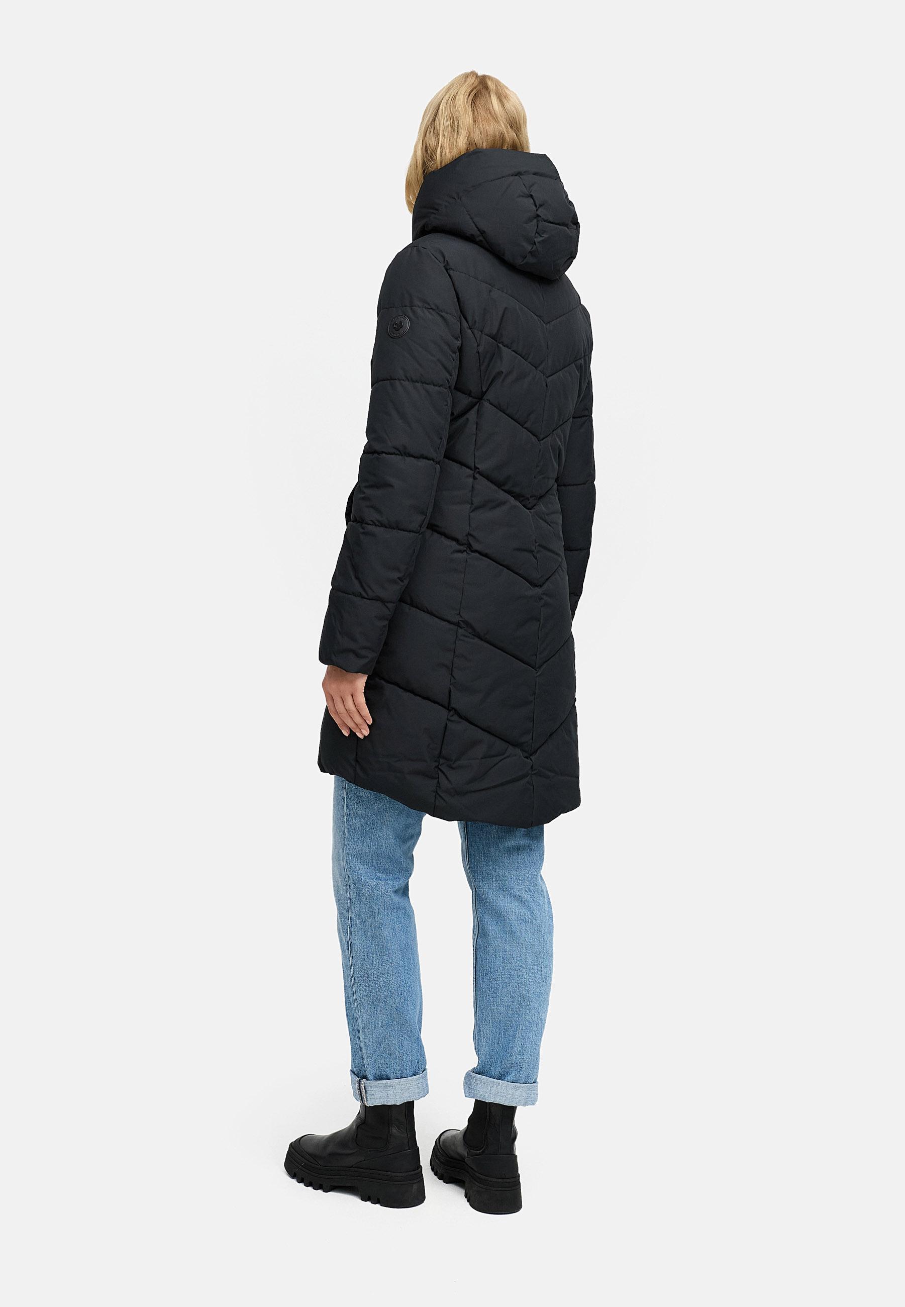 Winter Steppmantel mit Kapuze "Natalin" Black